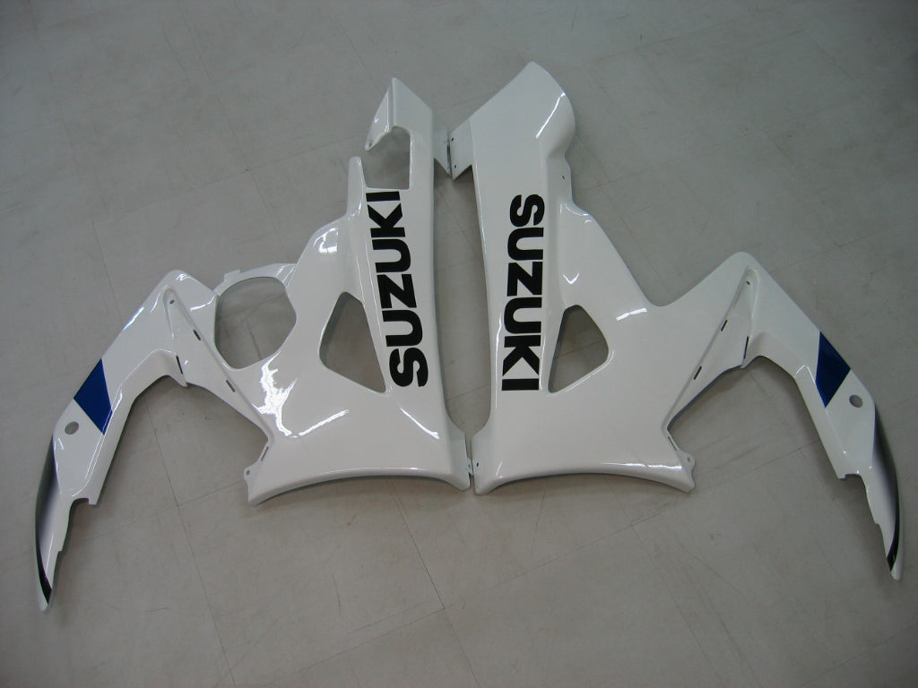 Amotopart 2005-2006 Suzuki GSXR1000 Kit de carenado blanco y azul