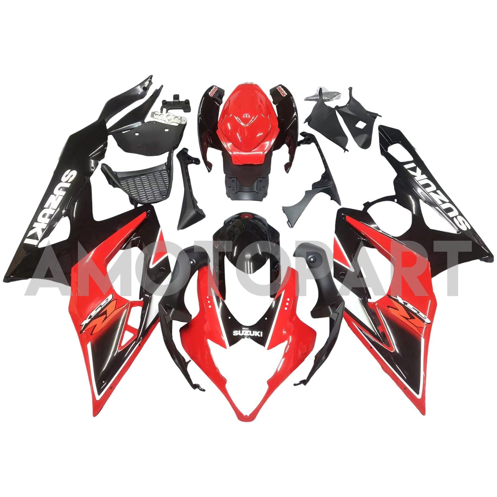 Amotopart 2005-2006 Suzuki GSXR1000 Fairing Red&Black Kit