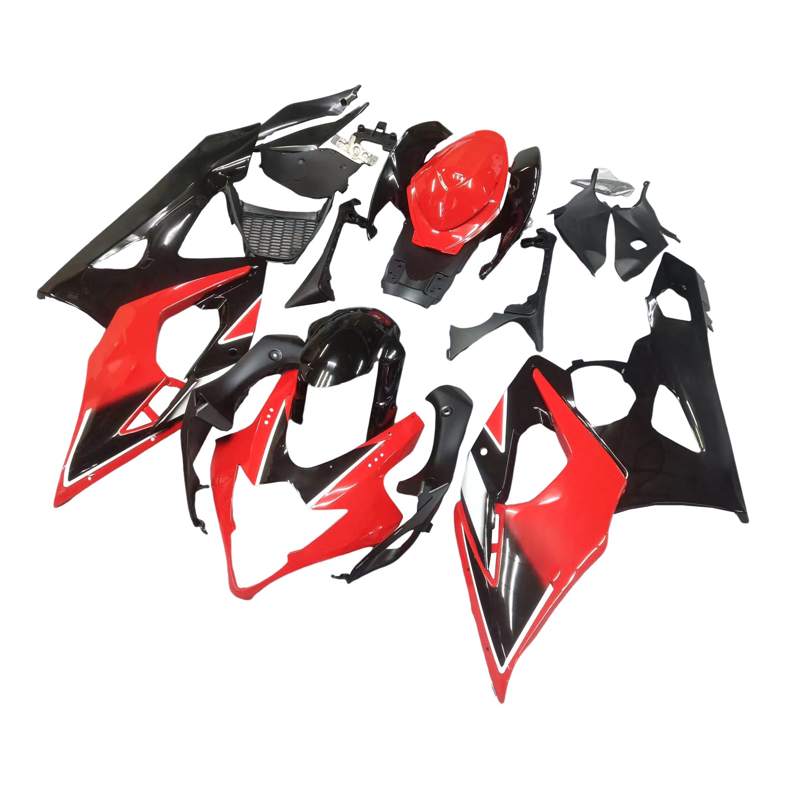 Amotopart 2005-2006 Suzuki GSXR1000 Verkleidung Rot&Schwarzes Set