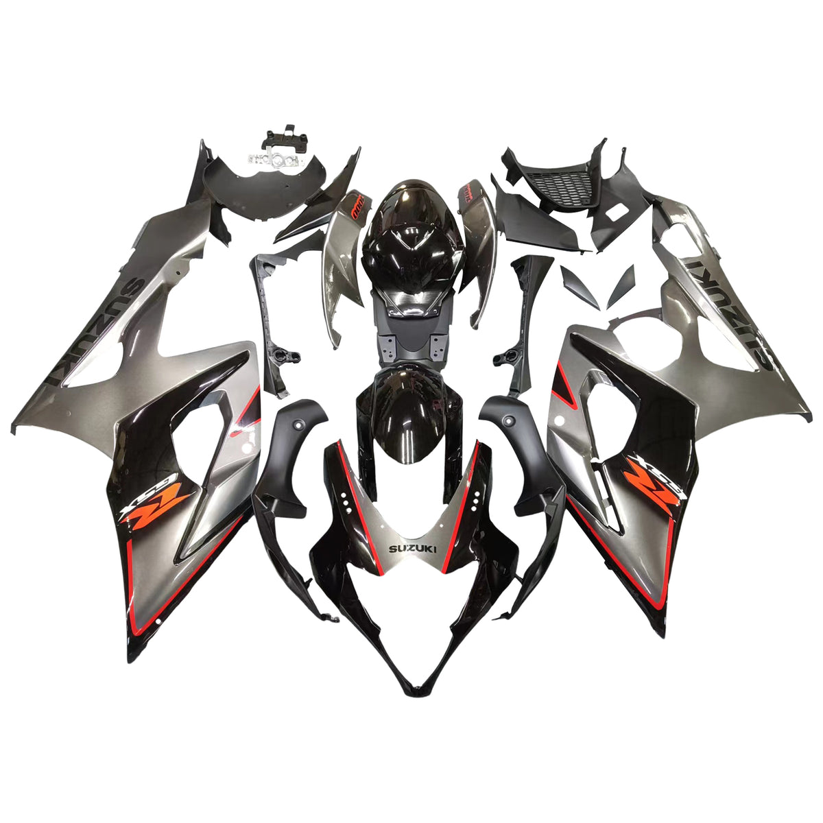 Amotopart 2005-2006 Suzuki GSXR 1000 Grey&Black  Fairing Kit