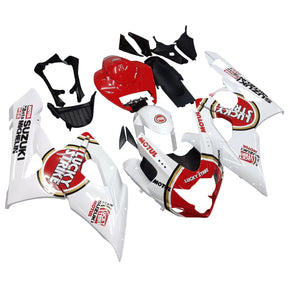 Amotopart 2005-2006 Suzuki GSXR1000 K5 White&Red Lucky Strike Fairing Kit