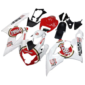 Amotopart 2005-2006 Suzuki GSXR1000 K5 Kit carena Lucky Strike bianco e rosso