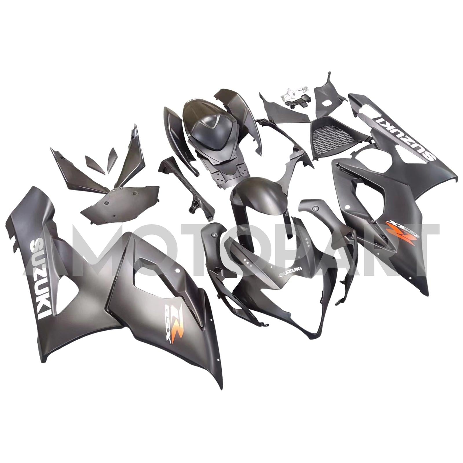 Amotopart 2005-2006 Suzuki GSXR1000 K5 Matte Black with Logos Fairing Kit