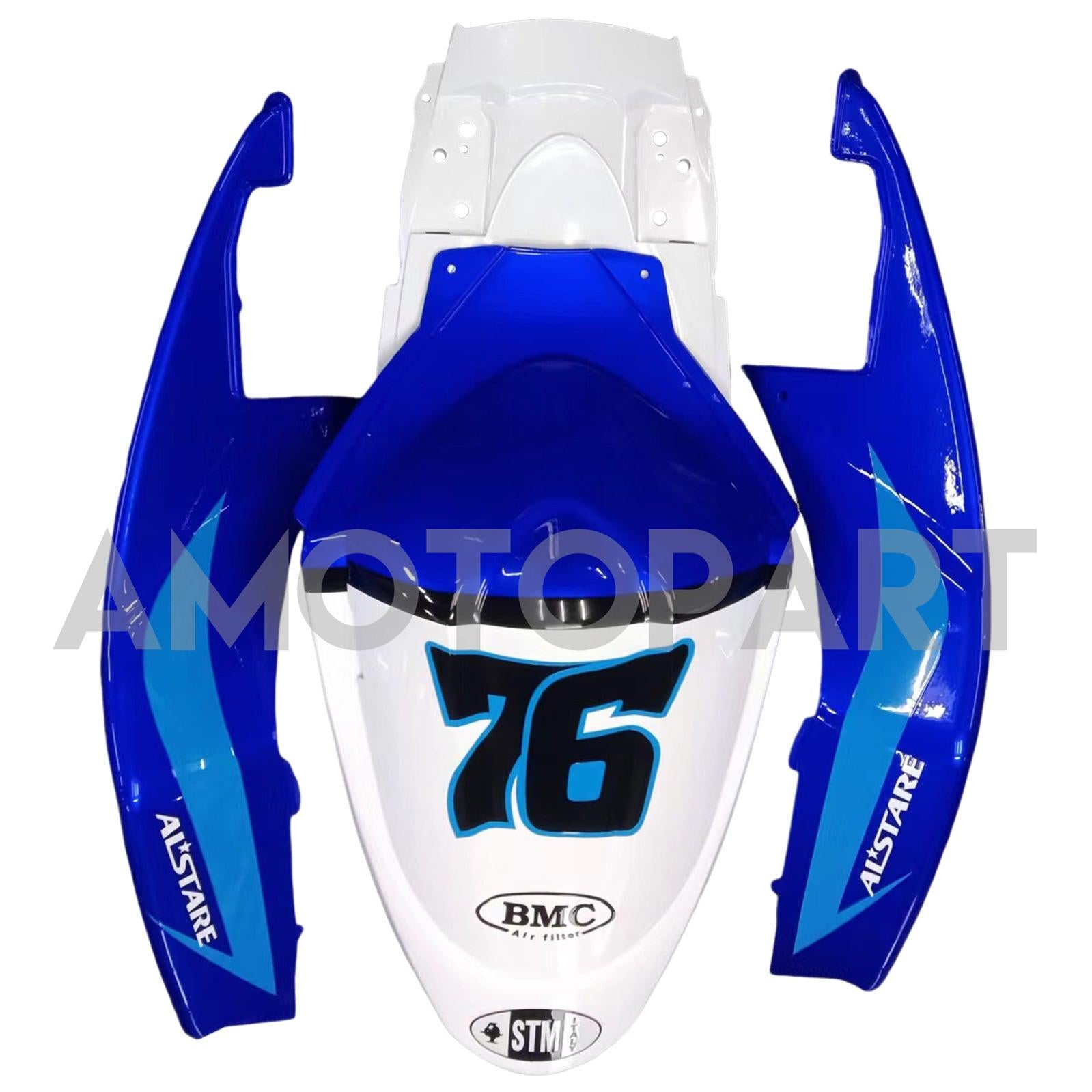 Amotopart 2005-2006 Suzuki GSXR1000 Fairing White&Blue Kit