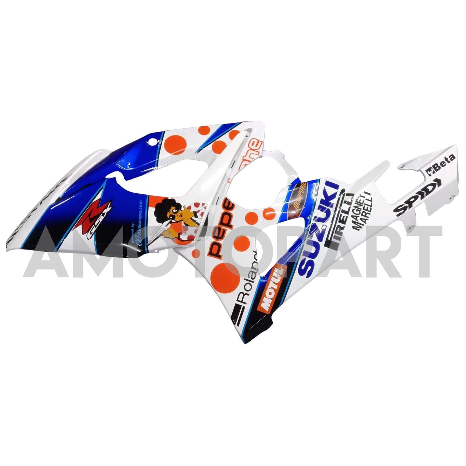Amotopart 2005-2006 Suzuki GSXR1000 Fairing White&Blue Kit