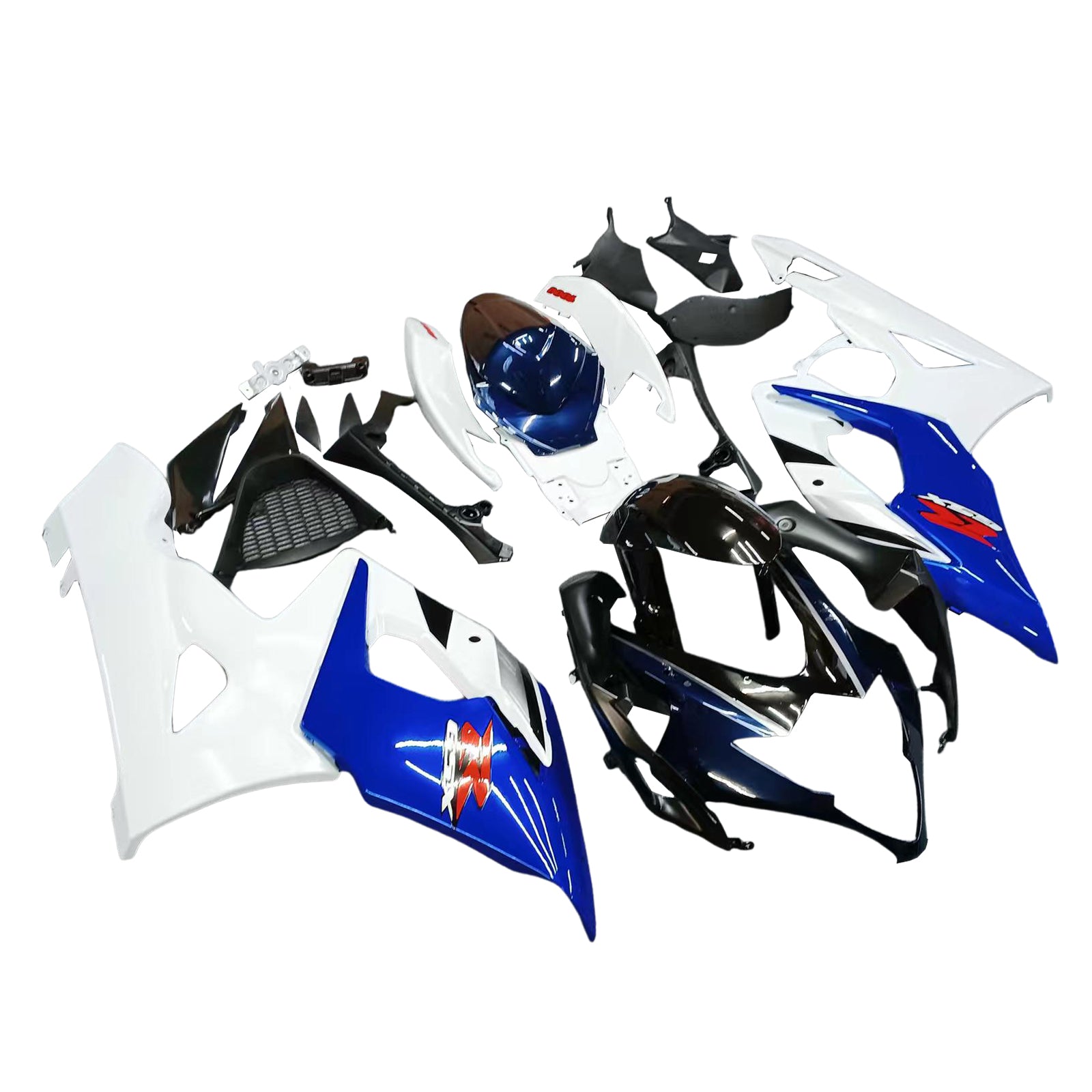 Amotopart 2005-2006 Suzuki GSXR 1000 Blue&White Fairing Kit