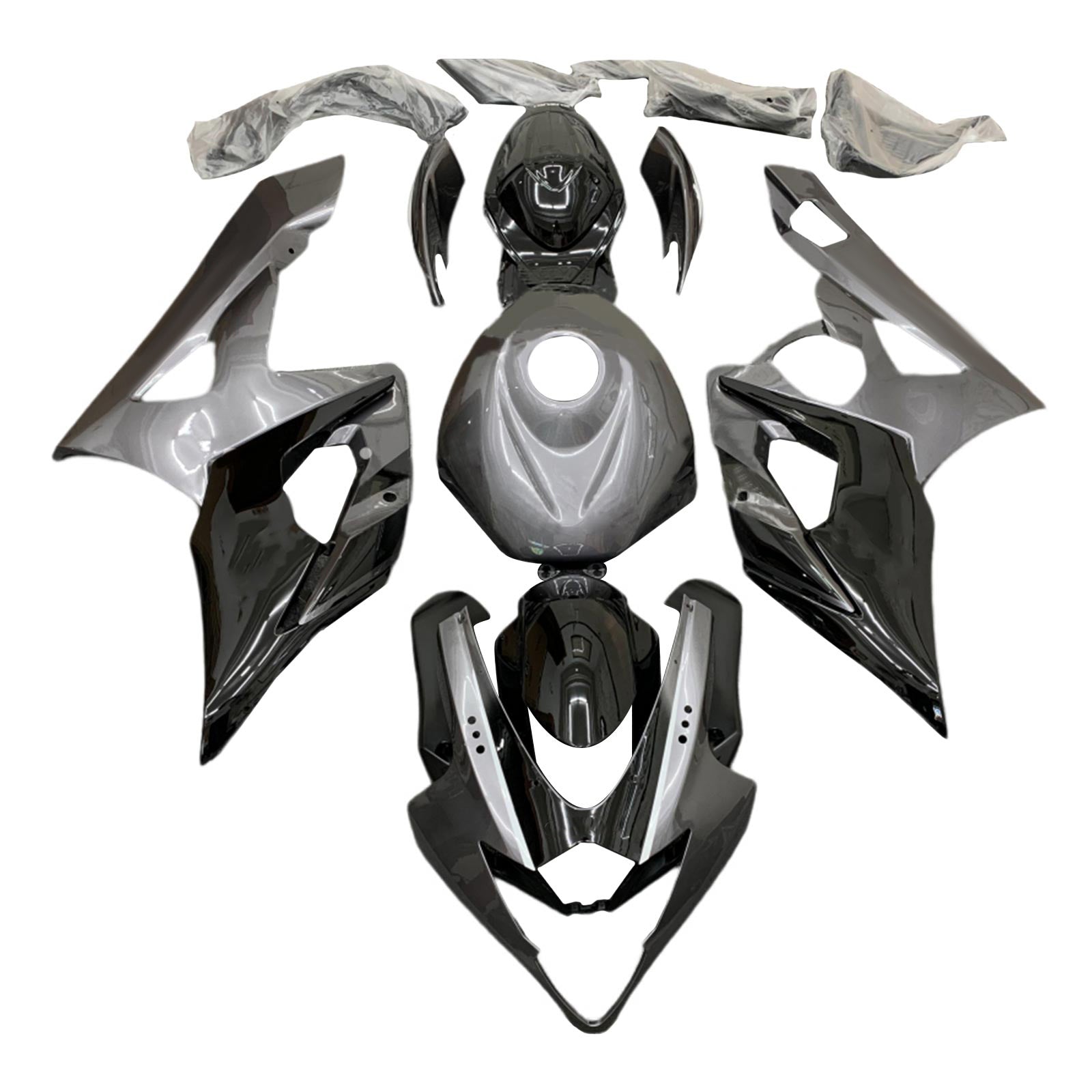 Amotopart 2005-2006 Suzuki GSXR1000 K5 Black&Grey Style2 Fairing Kit