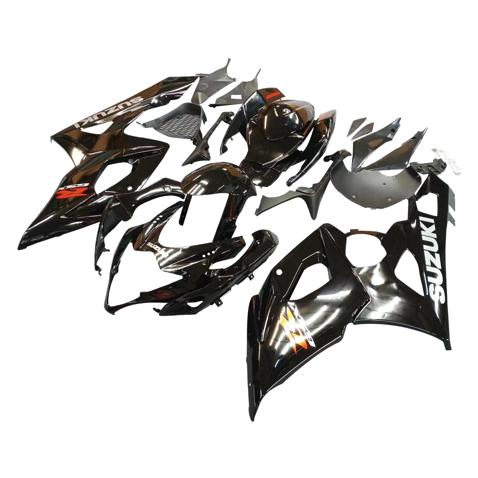 Amotopart 2005-2006 Suzuki GSXR1000 K5 Gloss Black Fairing Kit