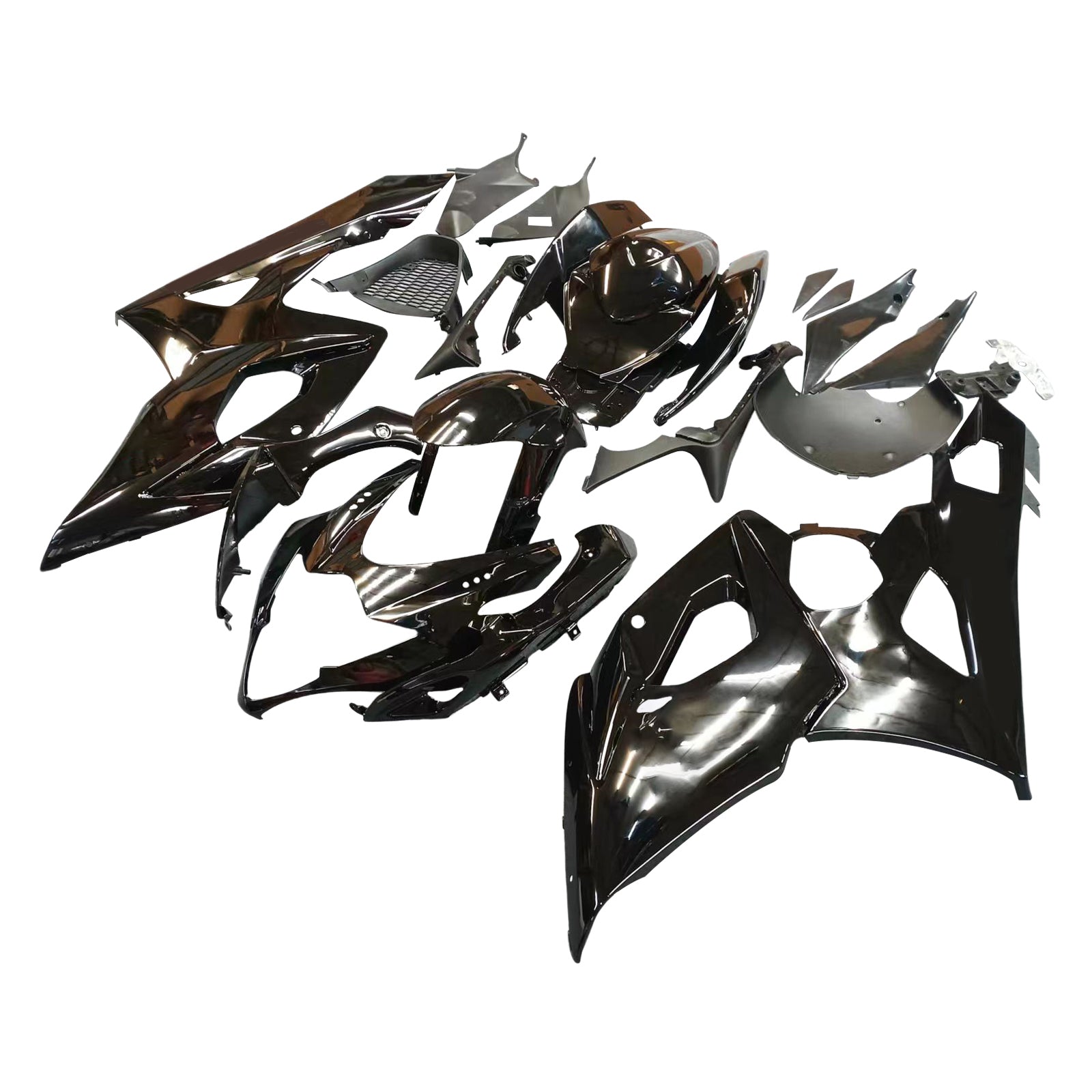 Amotopart 2005-2006 Suzuki GSXR1000 K5 Gloss Black Fairing Kit