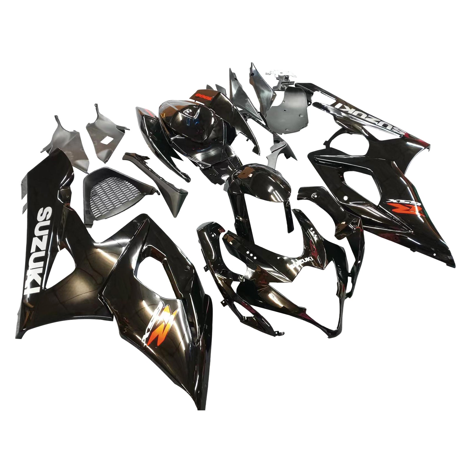 Amotopart 2005-2006 Suzuki GSXR1000 K5 Gloss Black Fairing Kit