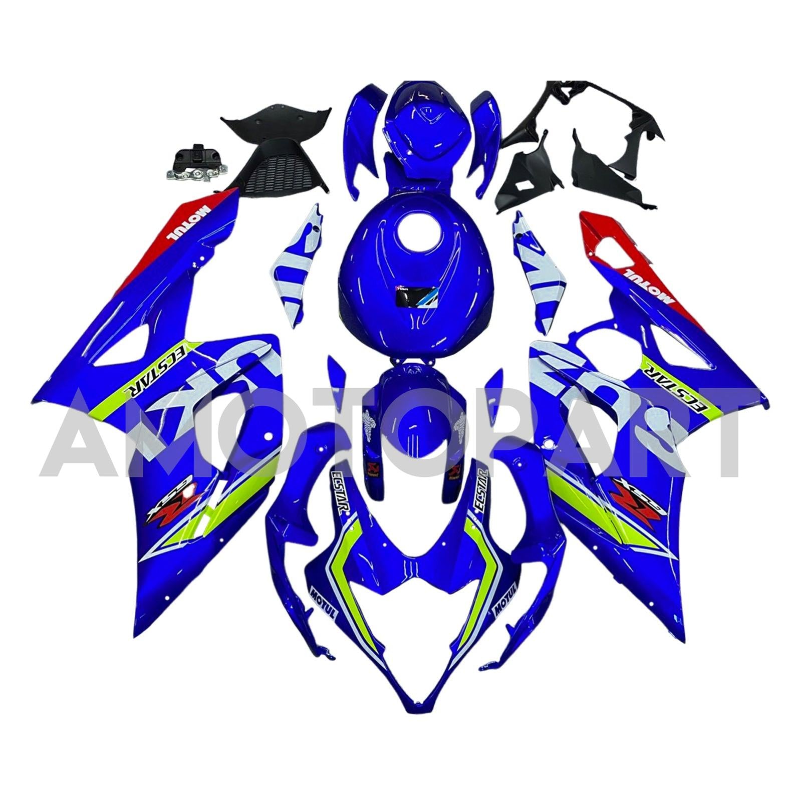Amotopart 2005-2006 Suzuki GSXR1000 K5 Blue & Yellow Fairing Kit