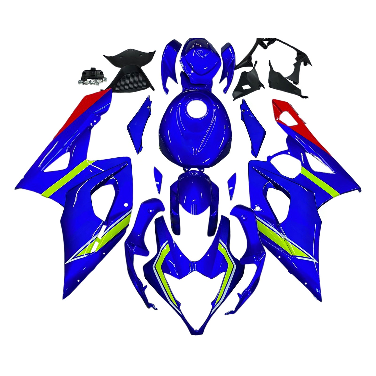 Amotopart 2005-2006 Suzuki GSXR1000 K5 Blau&Gelber Verkleidungssatz