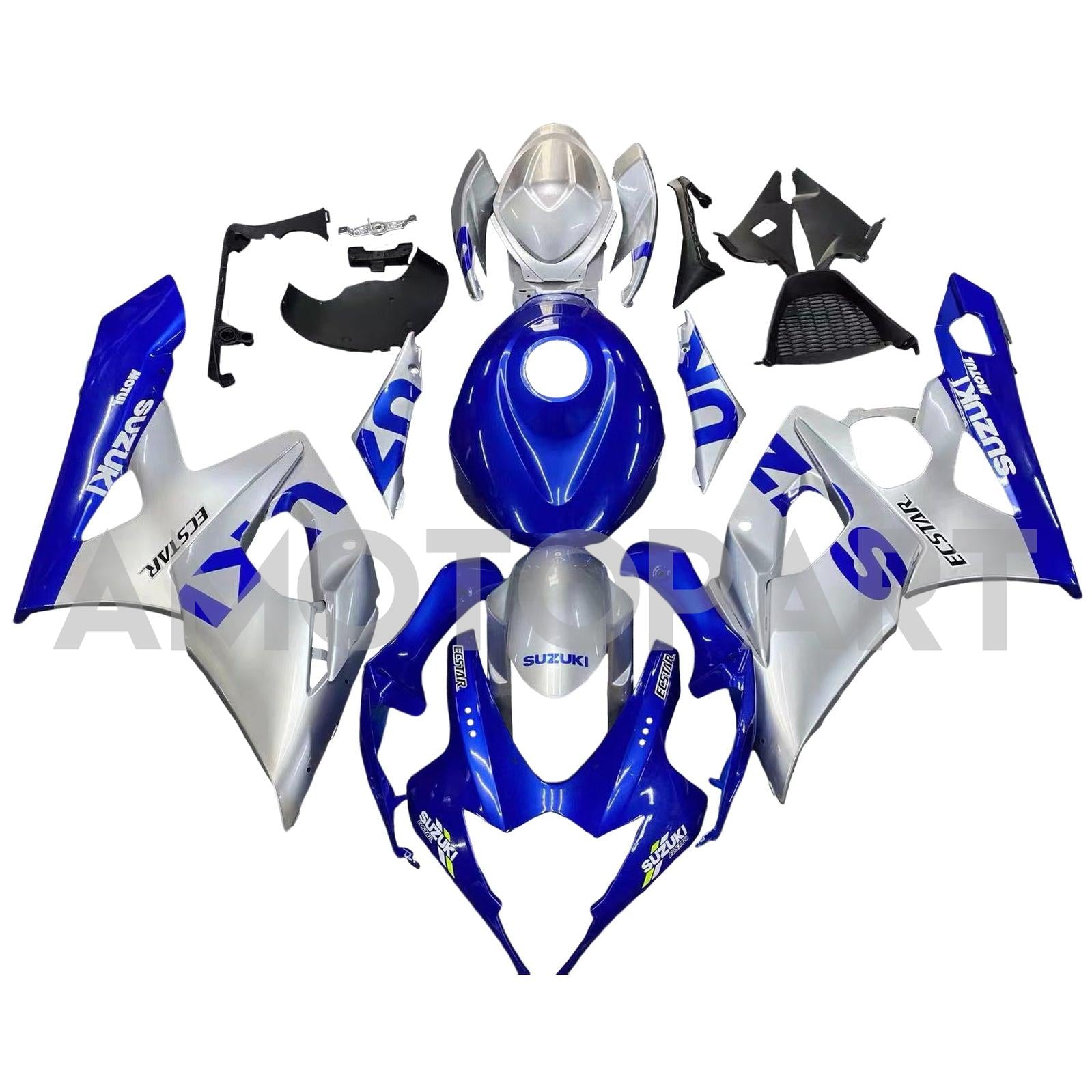 Amotopart 2005-2006 Suzuki GSXR1000 K5 Blue&Grey Fairing Kit