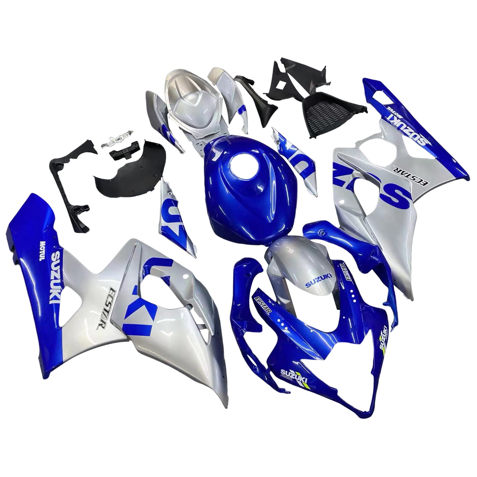 Amotopart 2005-2006 Suzuki GSXR1000 K5 Blue&Grey Fairing Kit