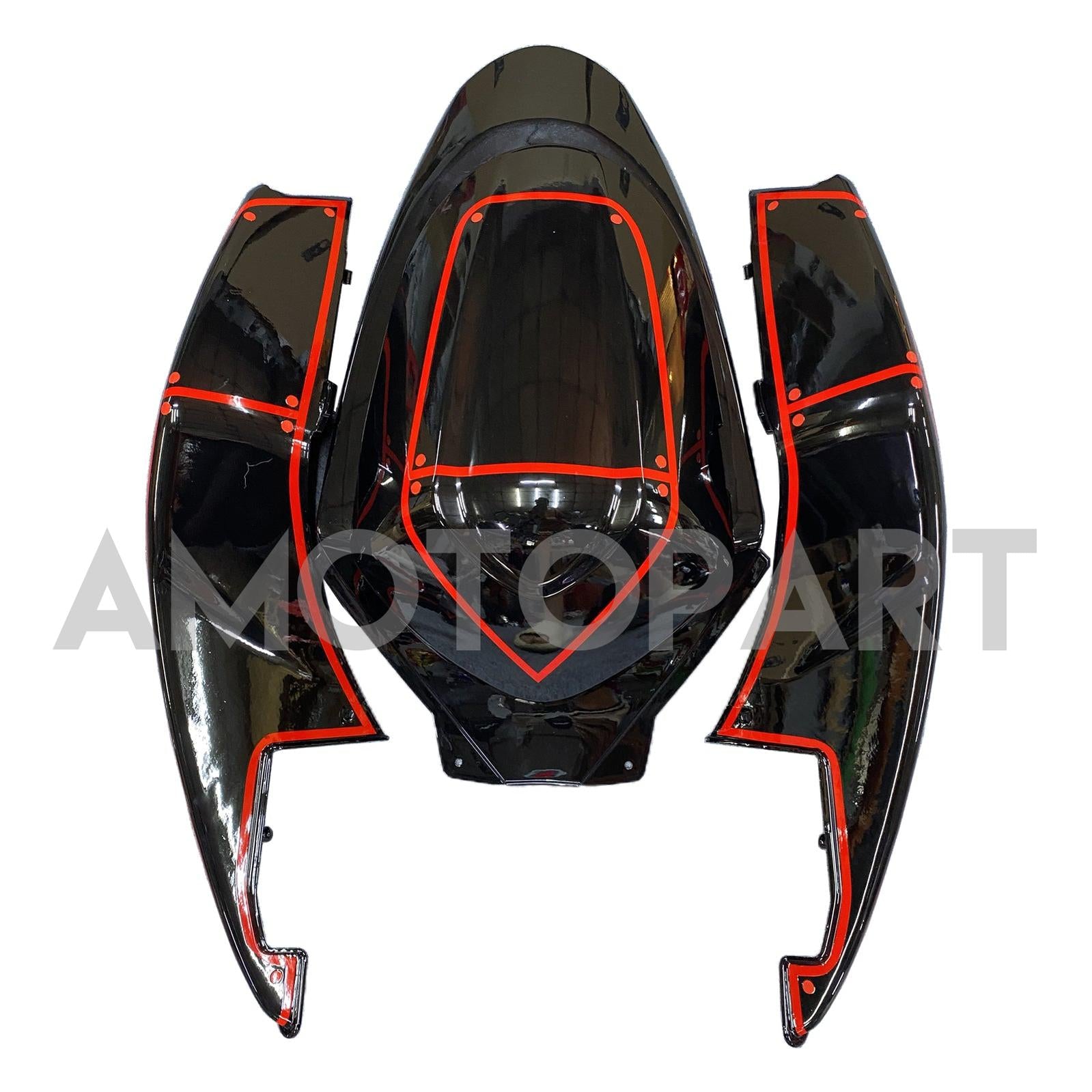 Amotopart 2005-2006 Suzuki GSXR1000 Fairing Red Skull Kit
