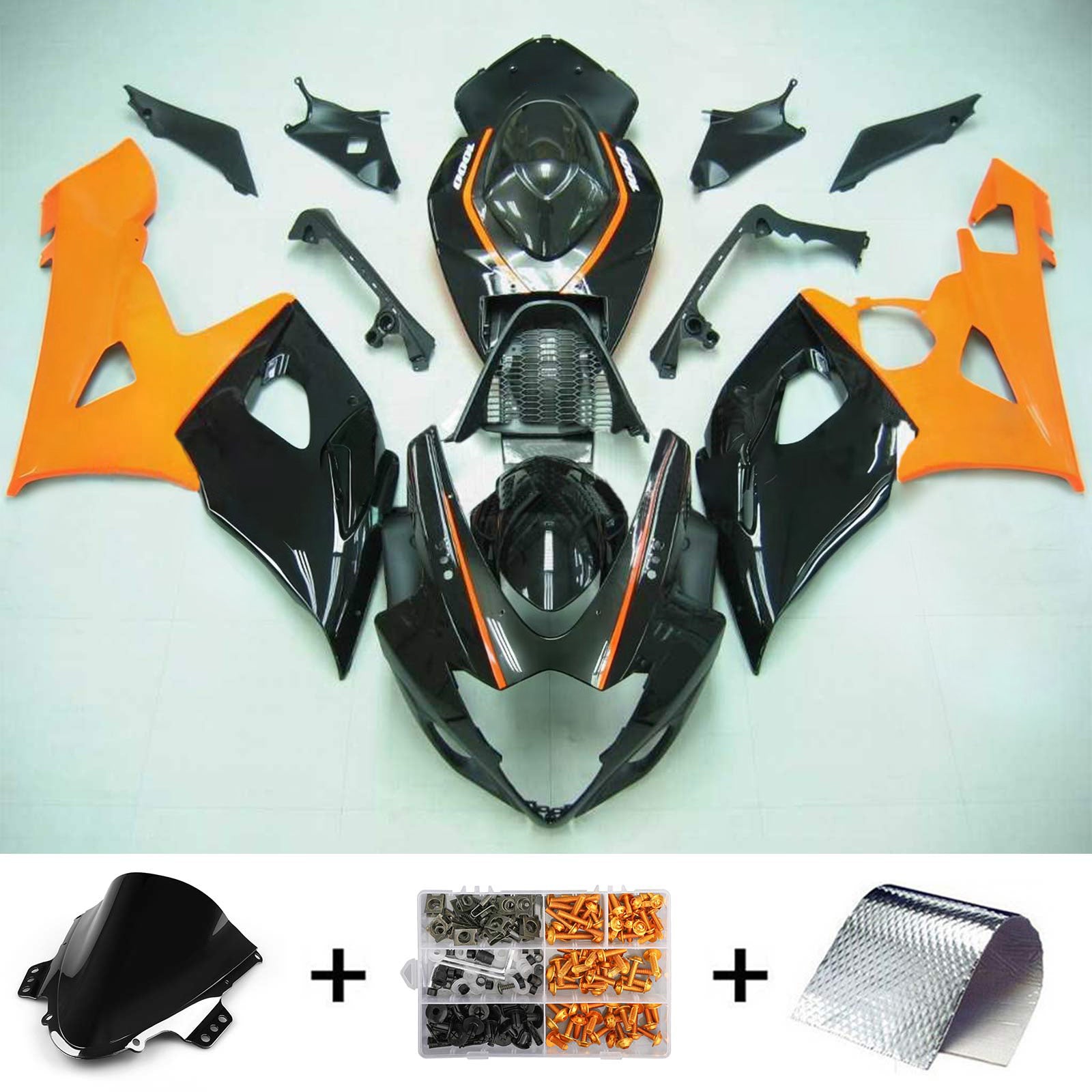 Carenagem laranja Amotopart para Suzuki GSXR1000 2005-2006&Bfalta Kit