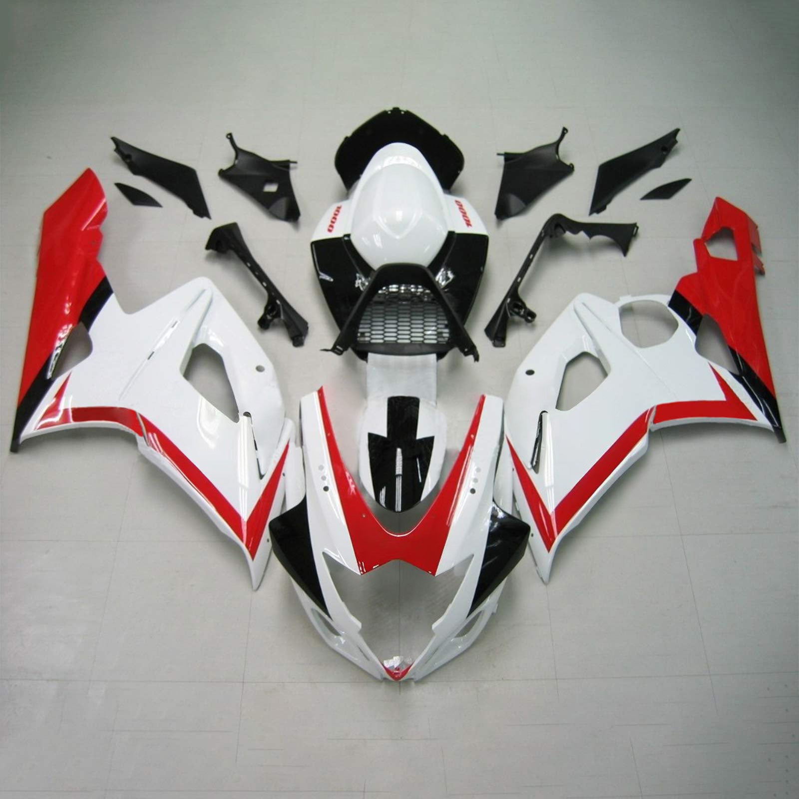 Carenagem vermelha Amotopart para Suzuki GSXR1000 2005-2006&WKit branco