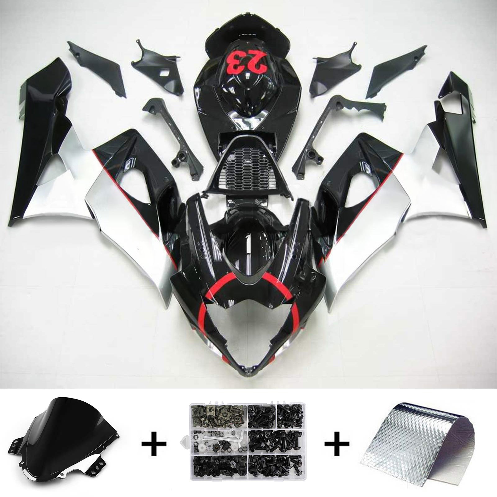 Carenagem Amotopart 2005-2006 Suzuki GSXR1000 Jordan White&Bfalta Kit