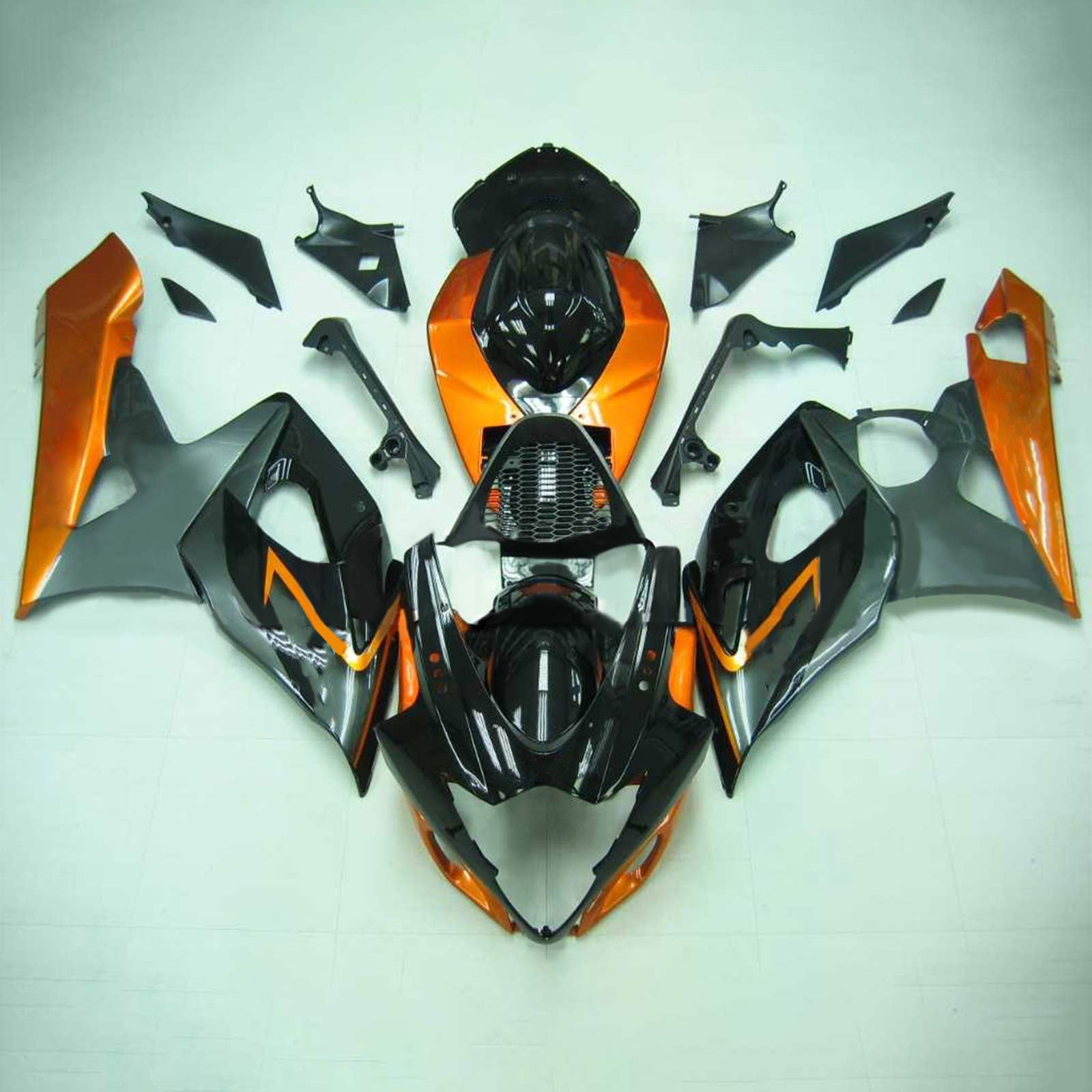 Amotopart 2005-2006 Suzuki GSXR1000 Fairing Sliver&Orange Kit