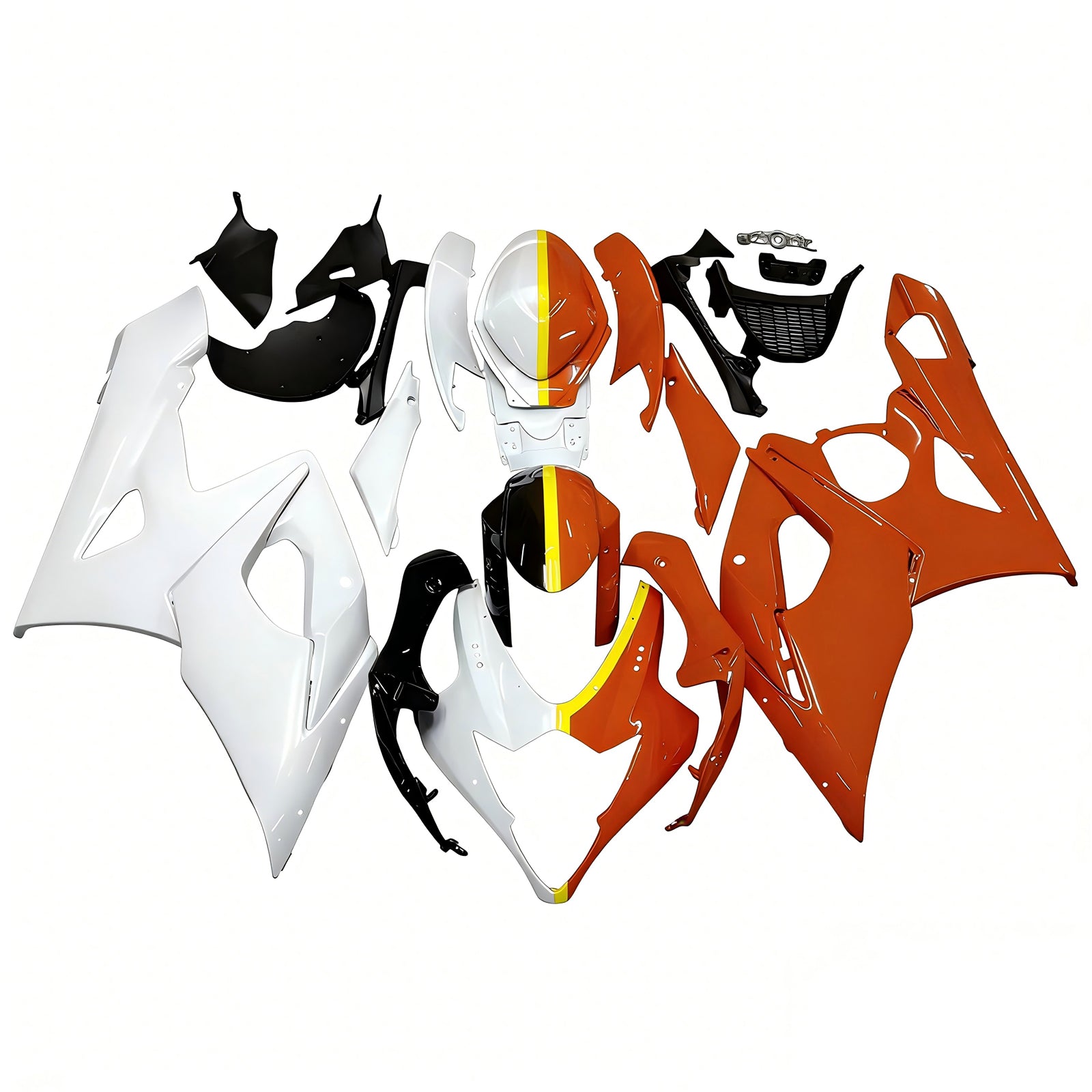 Amotopart 2005-2006 Suzuki GSXR1000 carenatura arancione e bianco