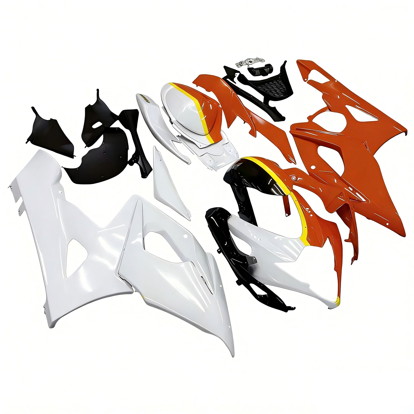 Amotopart 2005-2006 Suzuki GSXR1000 Fairing Orange&White Kit
