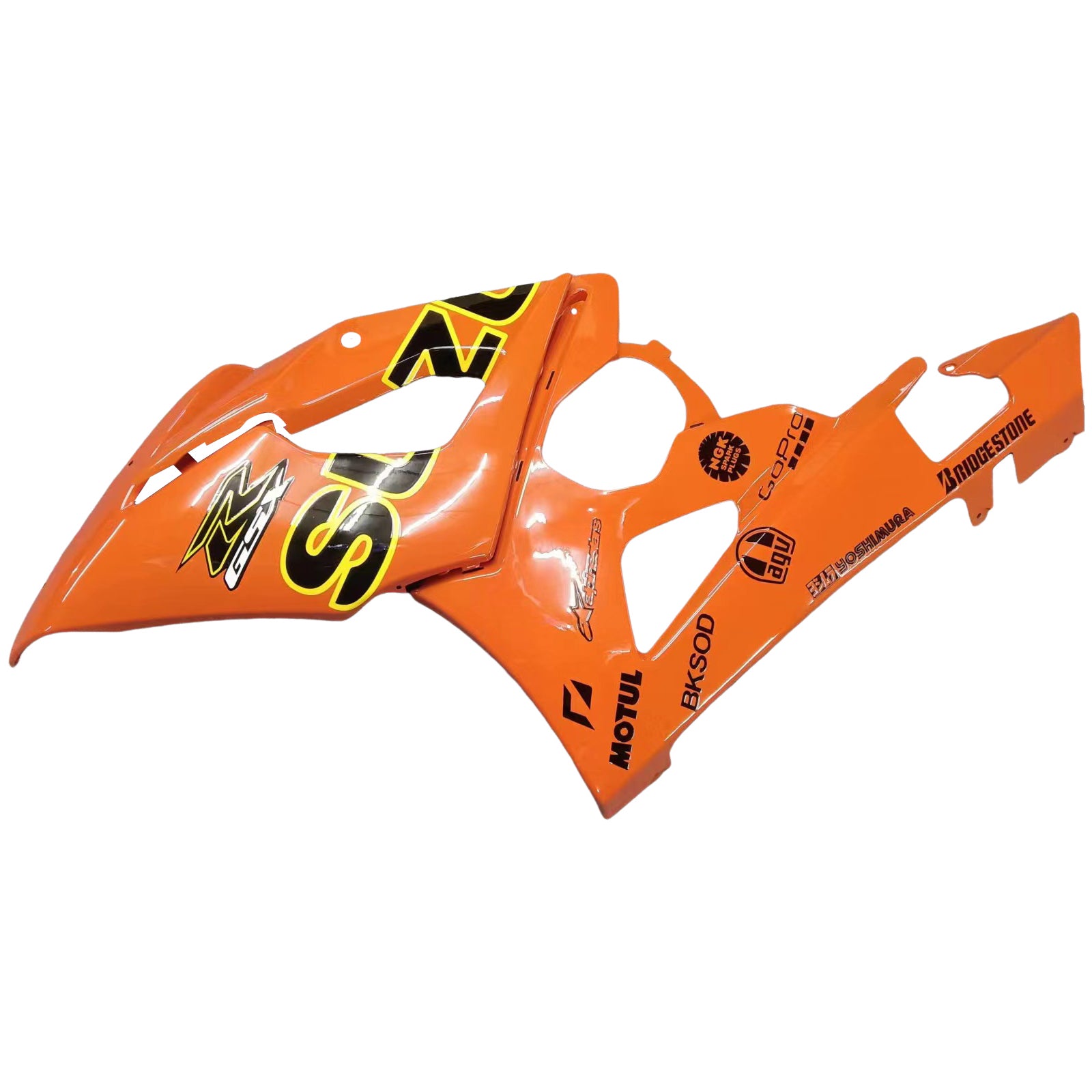 Amotopart 2005-2006 Suzuki GSXR1000 Fairing Orange&White Kit