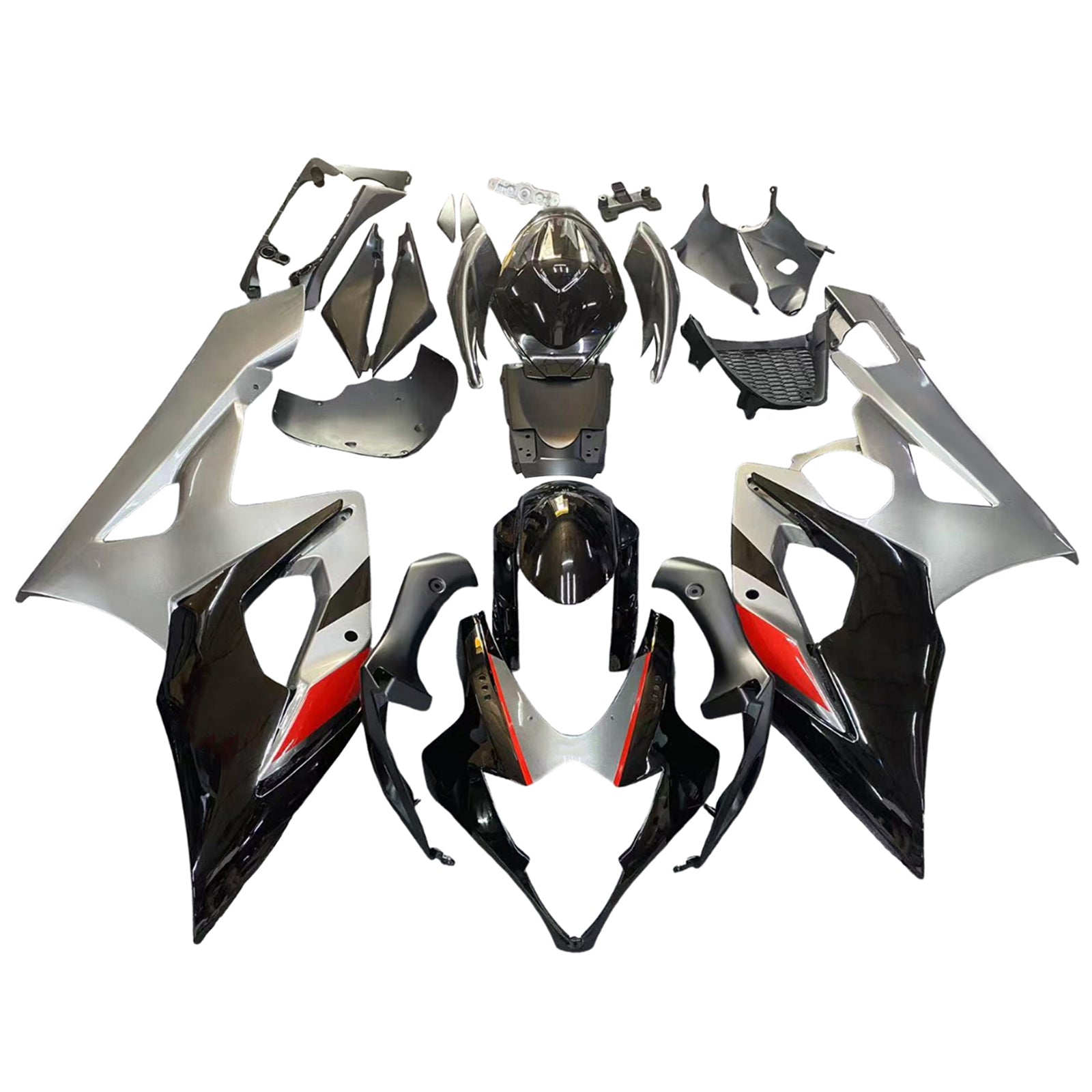 Amotopart 2005-2006 Suzuki GSXR1000 Fairing Black&Grey Kit