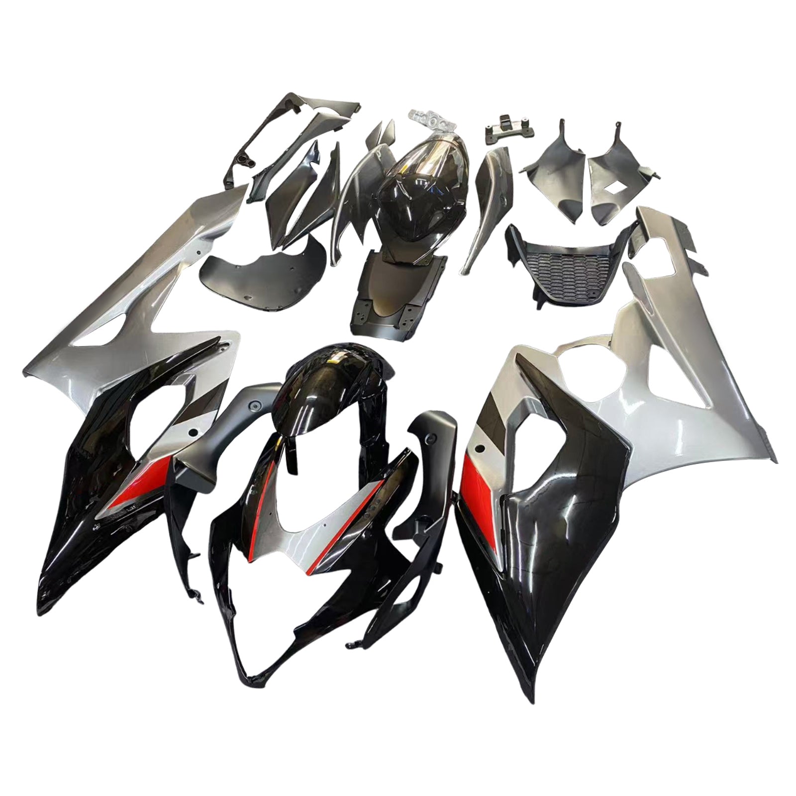 Amotopart 2005-2006 Suzuki GSXR1000 Fairing Black&Grey Kit