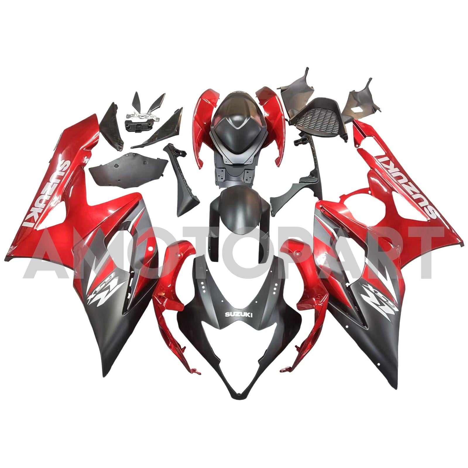 AMOTOPT 2005-2006 Suzuki GSXR1000 Fansing Matte Red & Black Kit