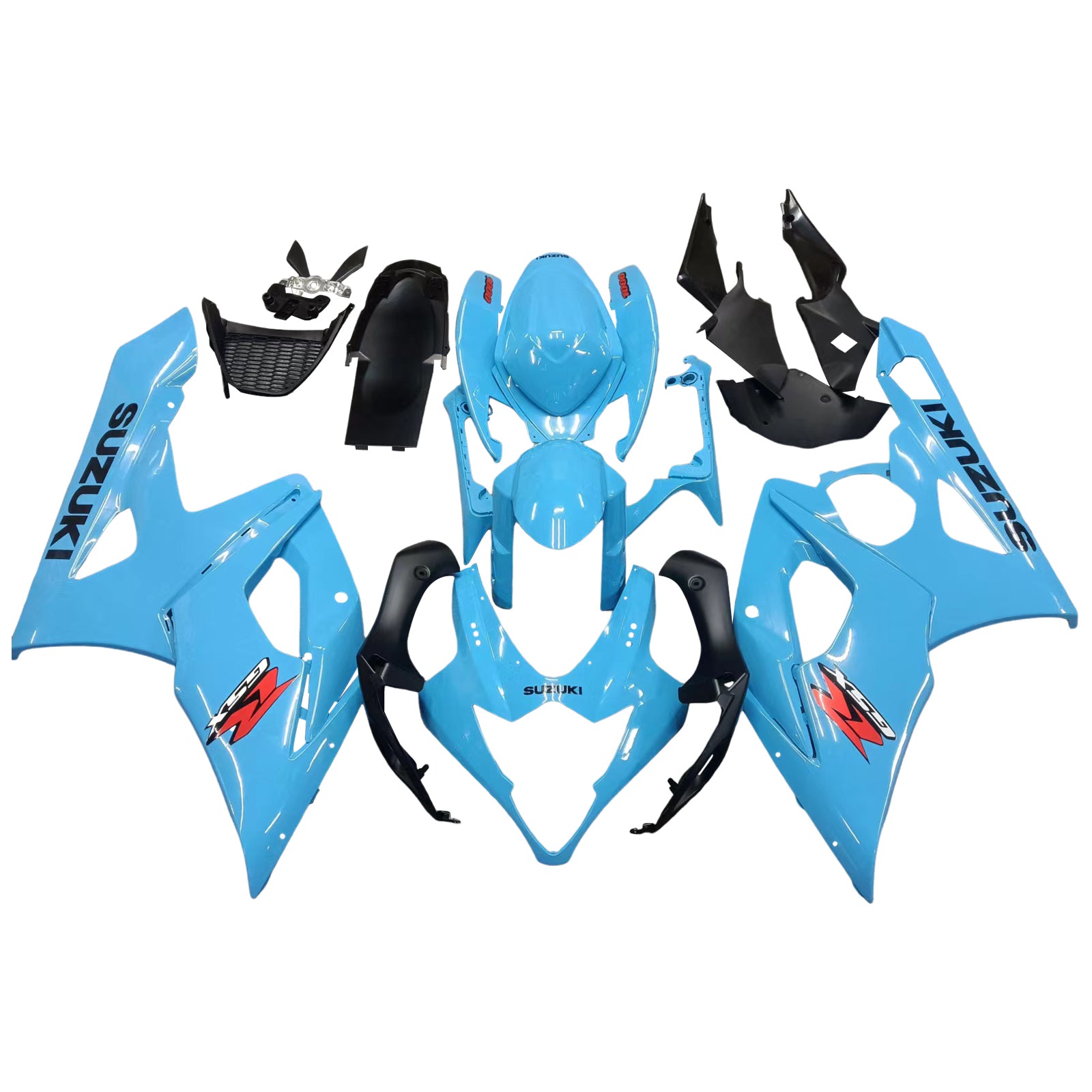 Amotopart 2005-2006 Suzuki GSXR1000 Fairing Glossy Blue Kit