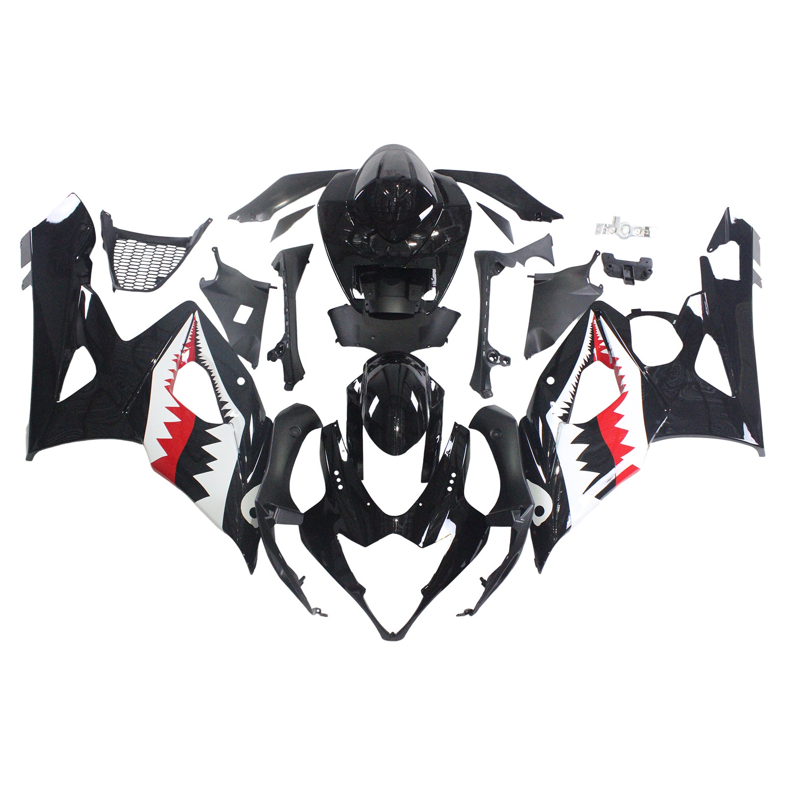 Amotopart 2005-2006 Suzuki GSXR1000 Fairing Black Sharkteeth Kit