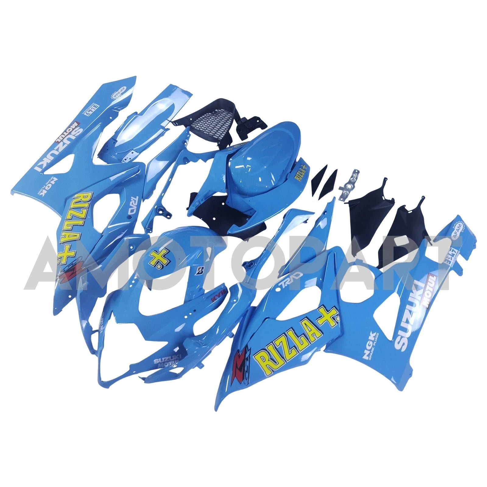 Amotopart 2005-2006 Suzuki GSXR1000 Fairing Rizla Blue Kit