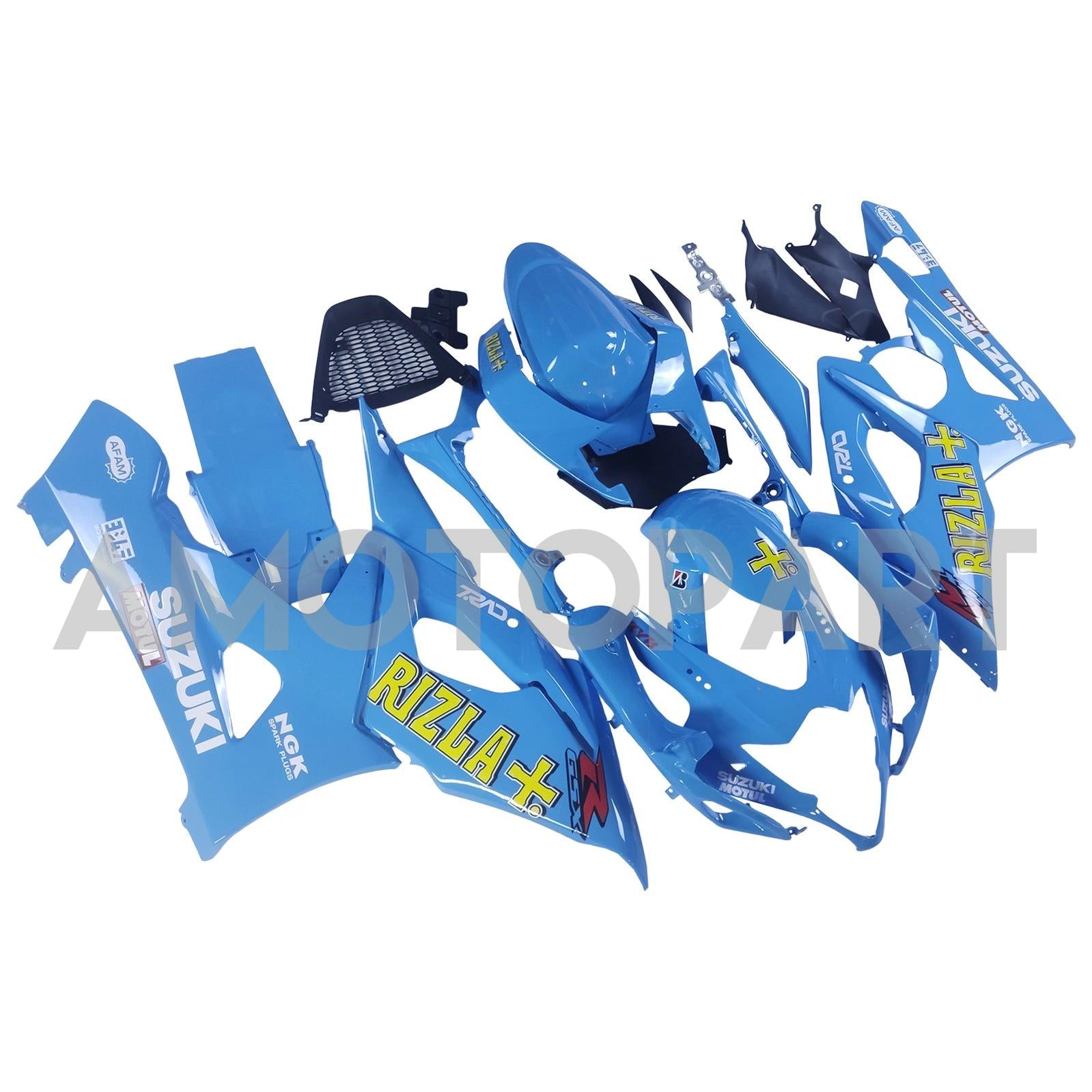 Amotopart 2005-2006 Suzuki GSXR1000 Fairing Rizla Blue Kit
