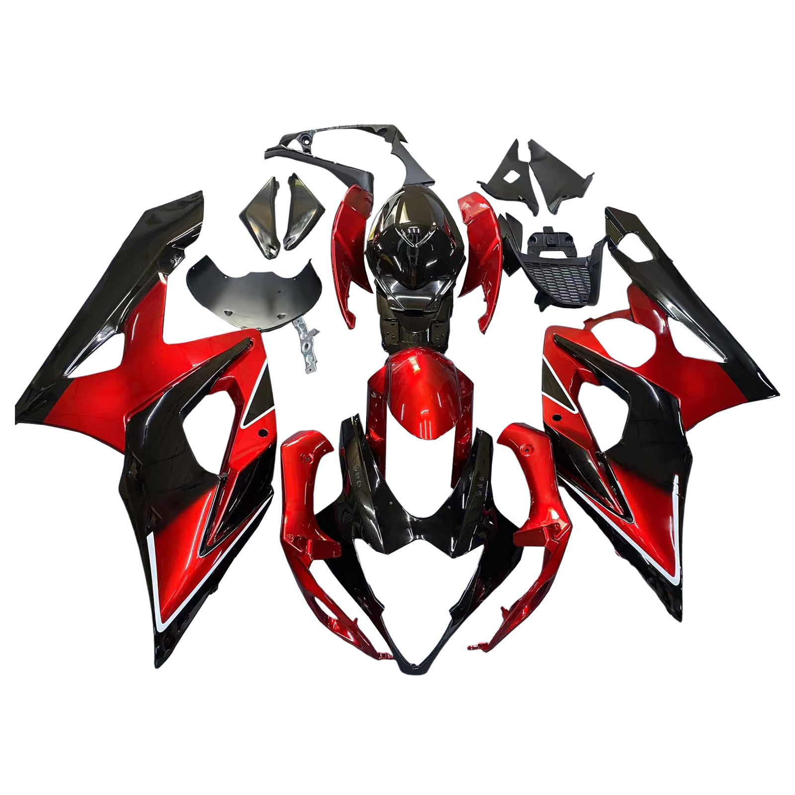 Amotopart 2005-2006 Suzuki GSXR1000 Fairing Black&Red Kit