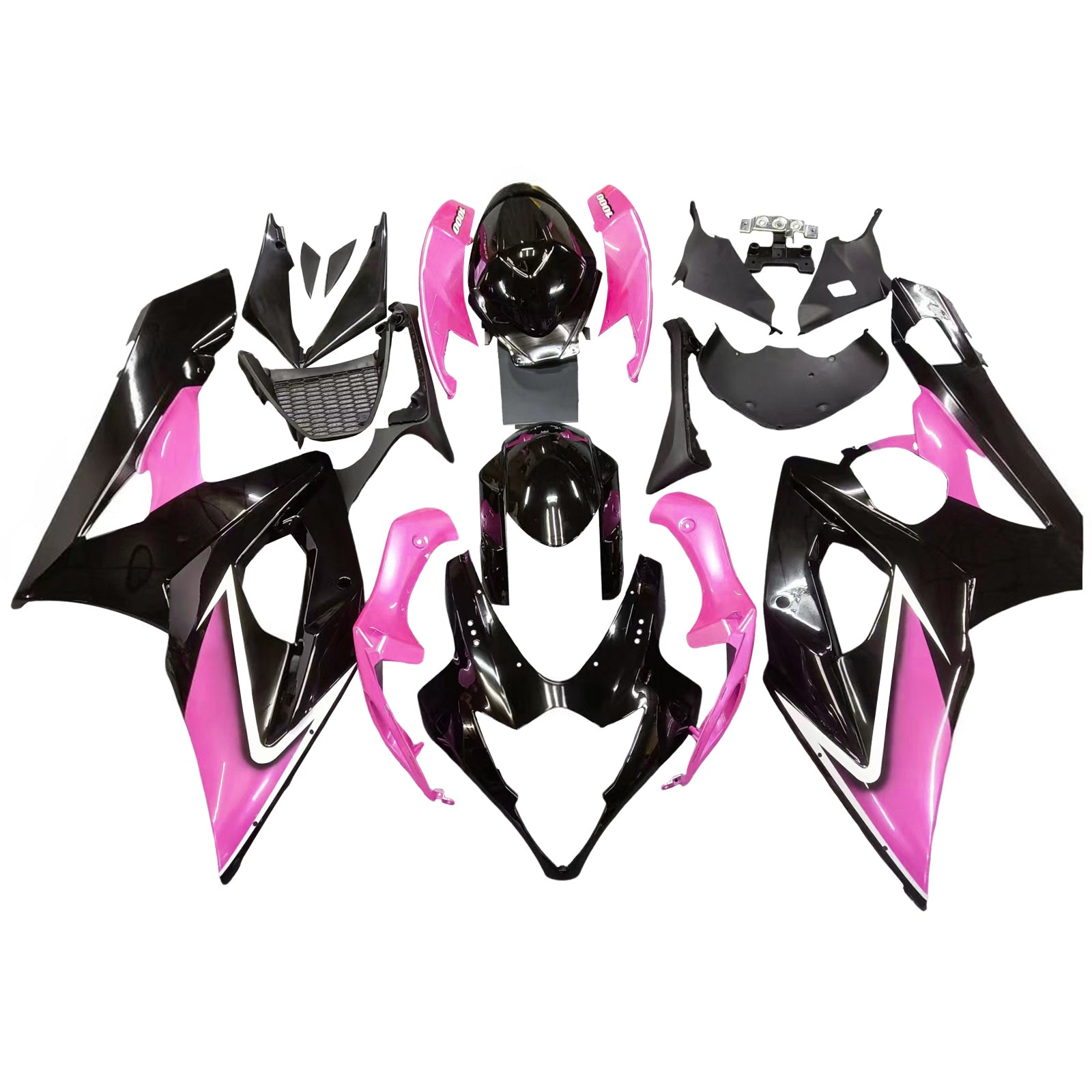 Amotopart 2005-2006 Kit carena Suzuki GSXR1000 nero e rosa