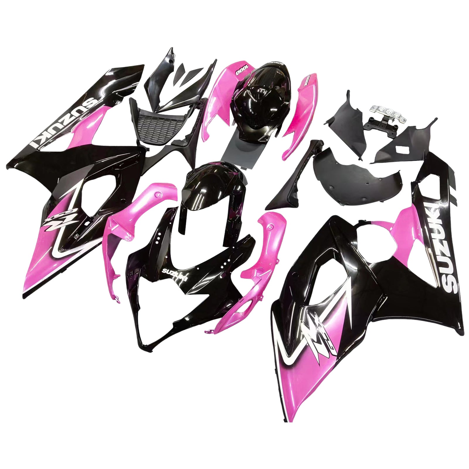 Amotopart 2005-2006 Suzuki GSXR1000 Fairing Black&Pink Kit