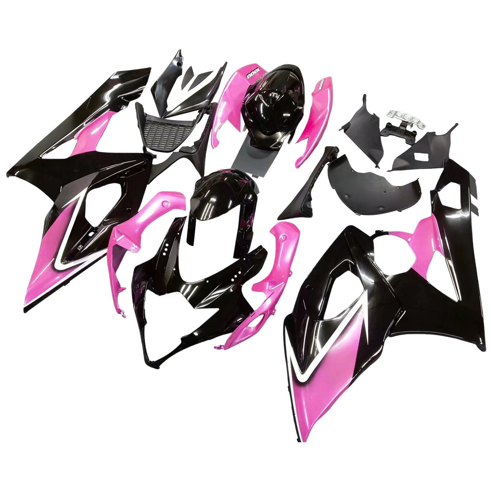 Amotopart 2005-2006 Suzuki GSXR1000 Fairing Black&Pink Kit