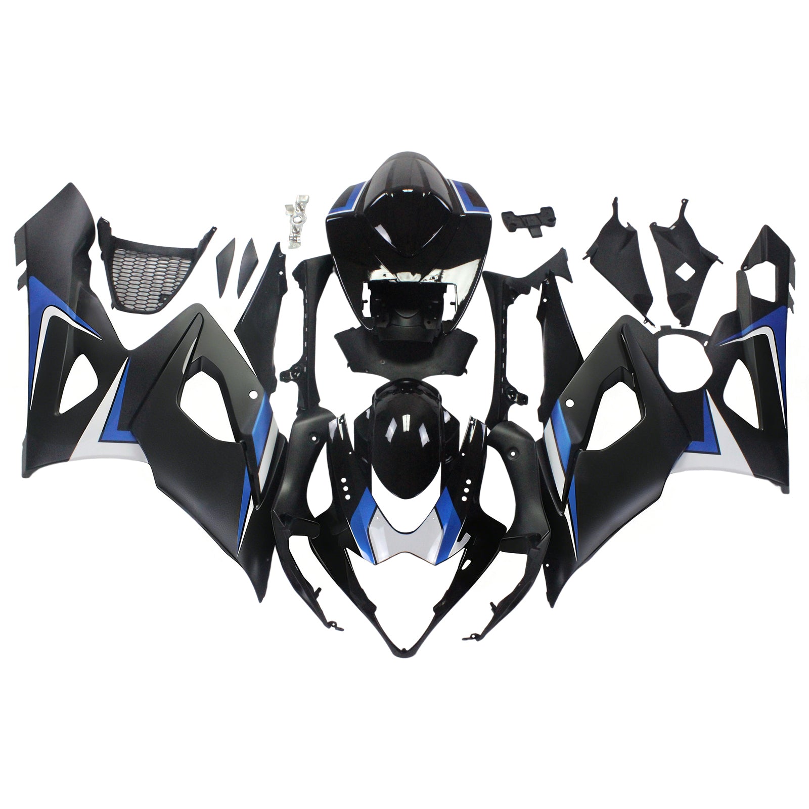 Amotopart 2005-2006 Suzuki GSXR1000 Fairing Black&Blue Kit