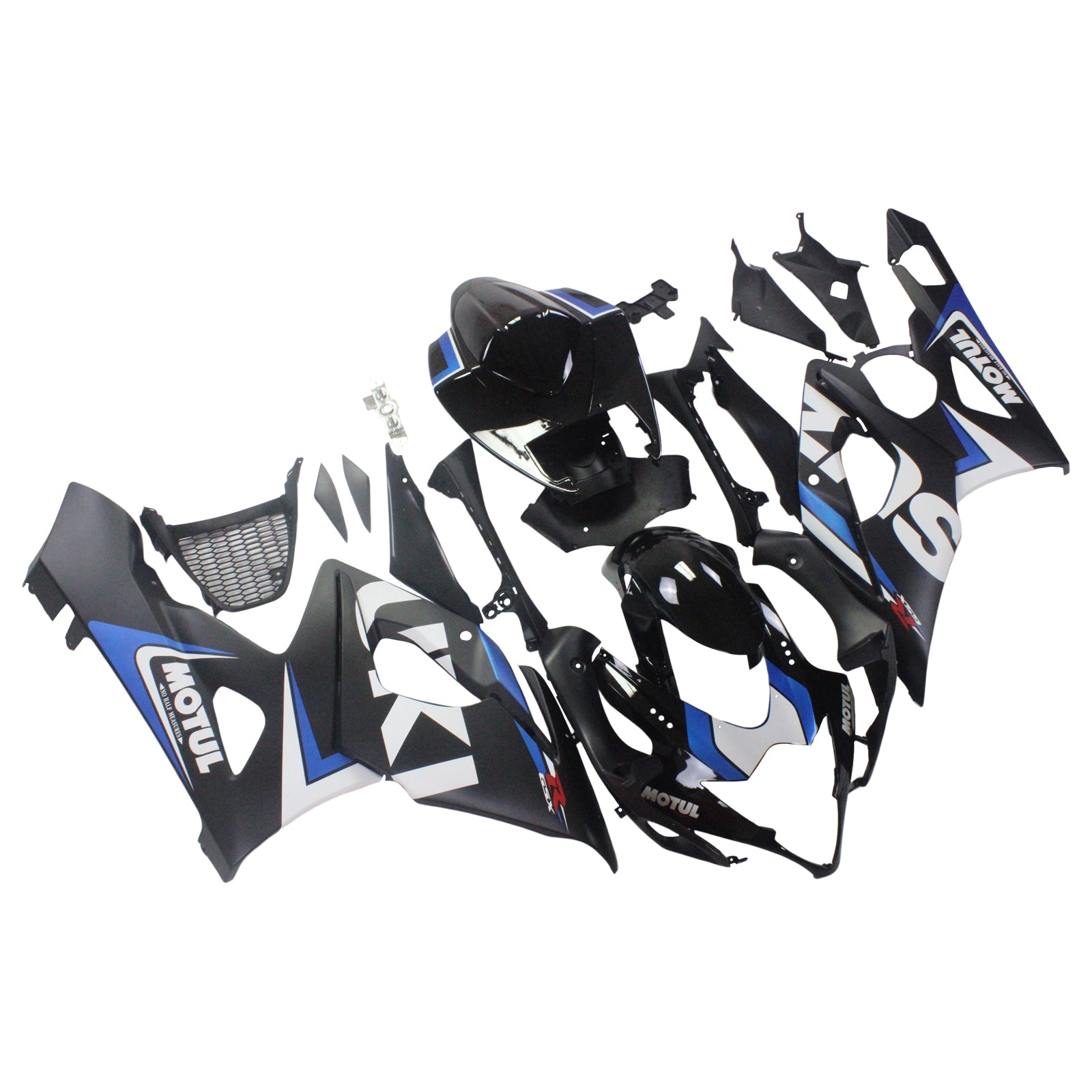 Kit carena Amotopart 2005-2006 Suzuki GSXR1000 nero e blu