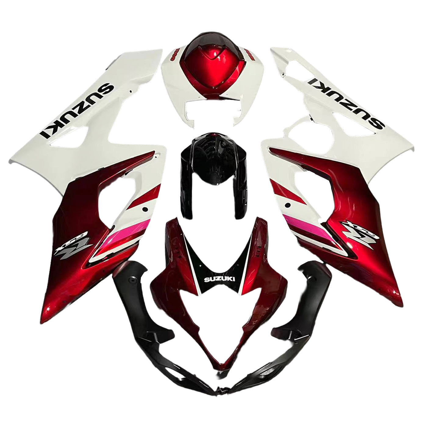 Amotopart 2005-2006 K5 GSXR1000 Suzuki Red&White Fairing Kit