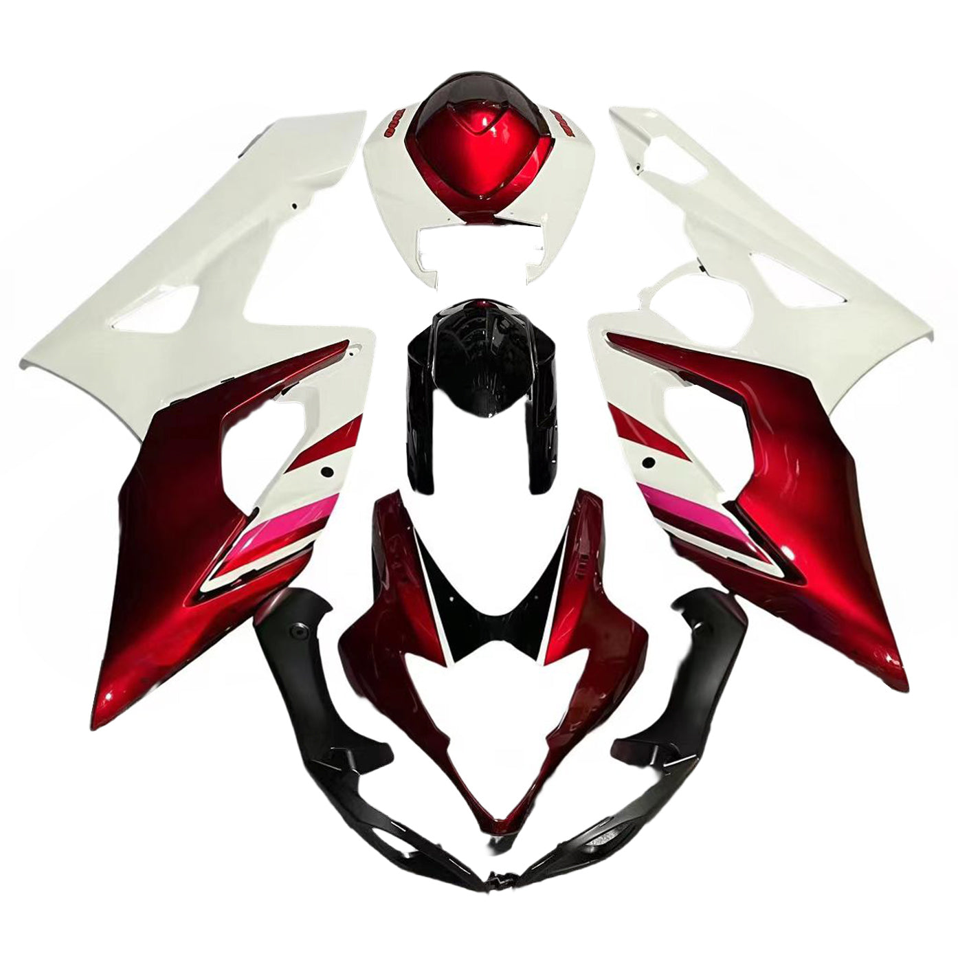 Amotopart 2005-2006 K5 GSXR1000 Suzuki Red&White Fairing Kit