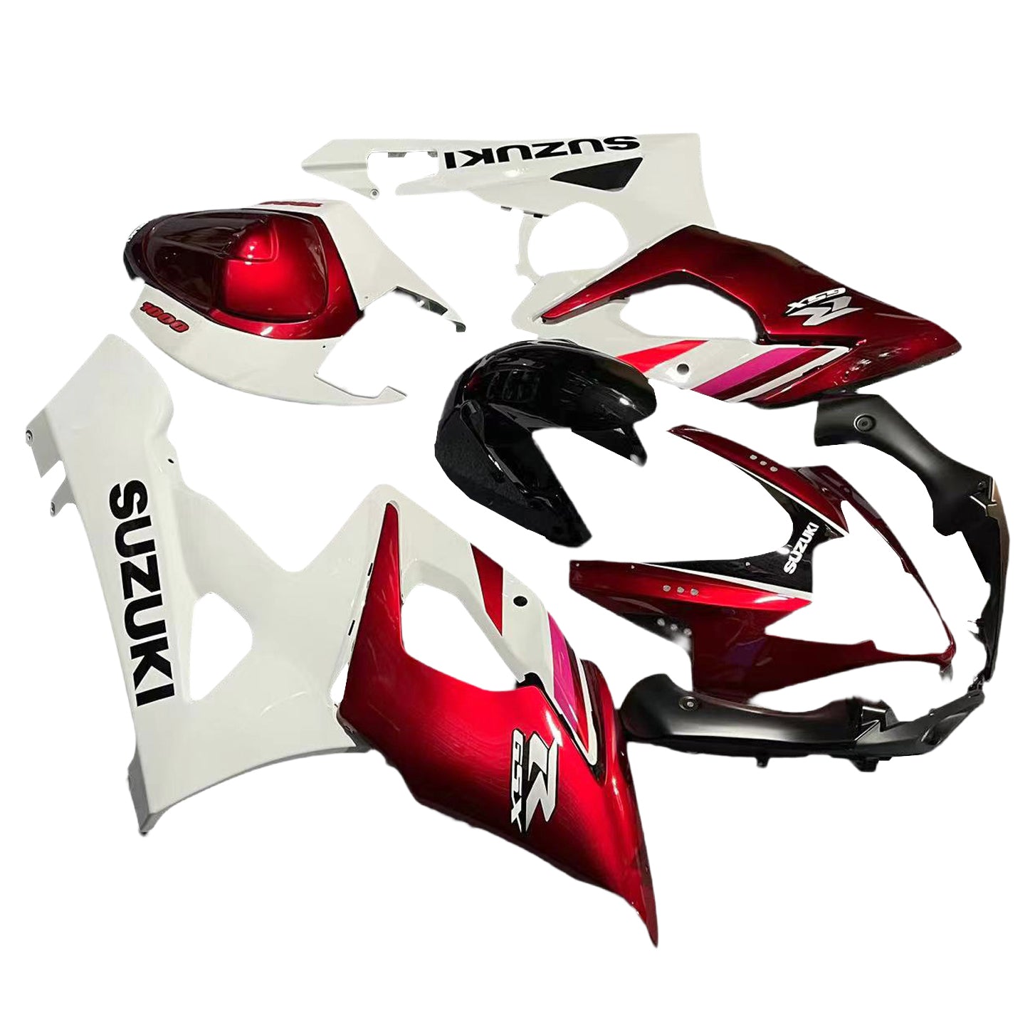 Amotopart 2005-2006 K5 GSXR1000 Suzuki Kit carena rosso e bianco