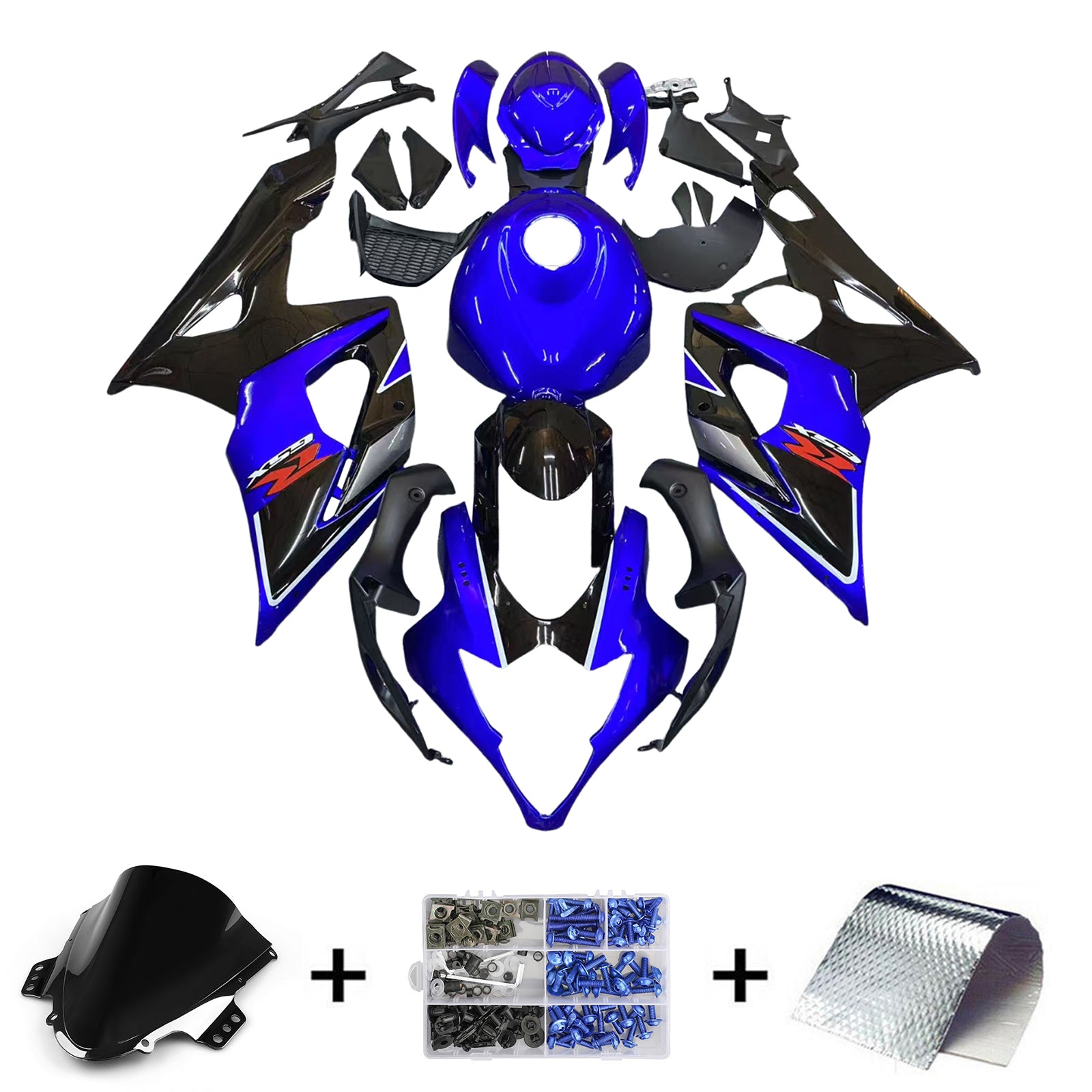 Amotopart 2005-2006 K5 GSXR1000 Suzuki Blue&Black Style2 Fairing Kit