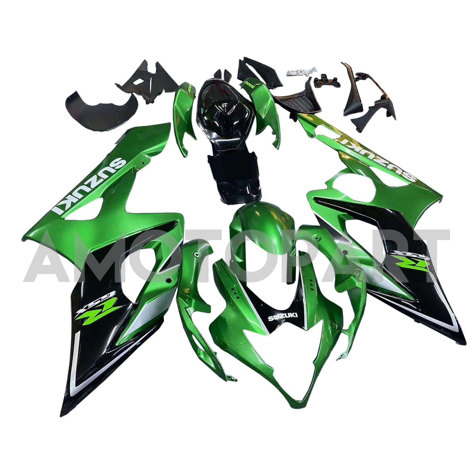 Amotopart 2005-2006 K5 GSXR1000 Suzuki Green&Black Fairing Kit