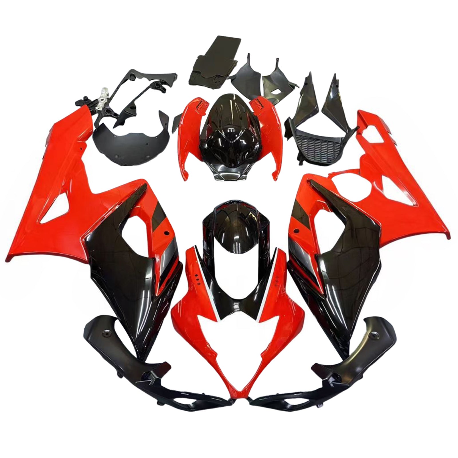 Amotopart 2005-2006 K5 GSXR1000 Suzuki Rosso e Nero Style3 Kit carenatura
