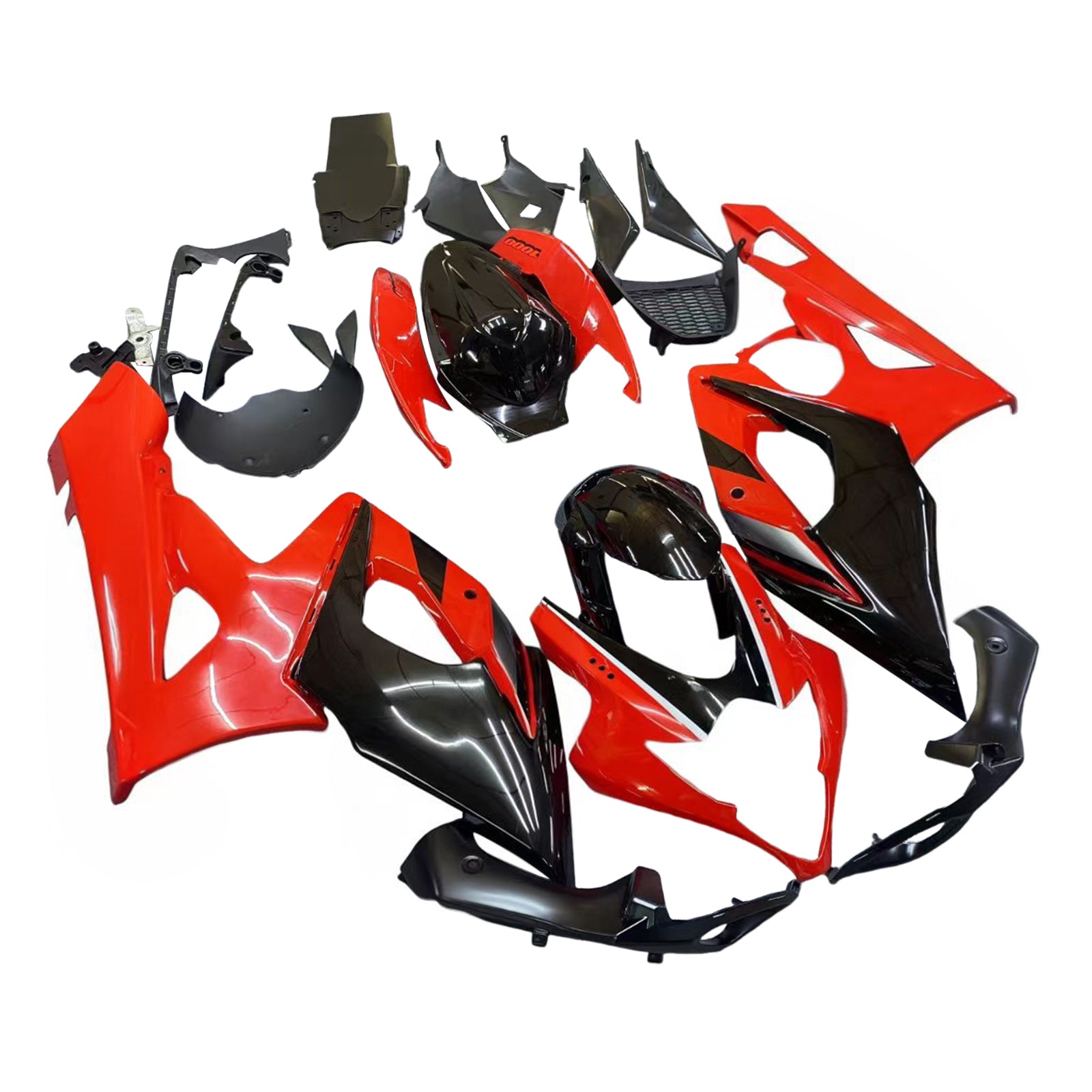 Amotopart 2005-2006 K5 GSXR1000 Suzuki Red & Black Style3 Kit de carenagem