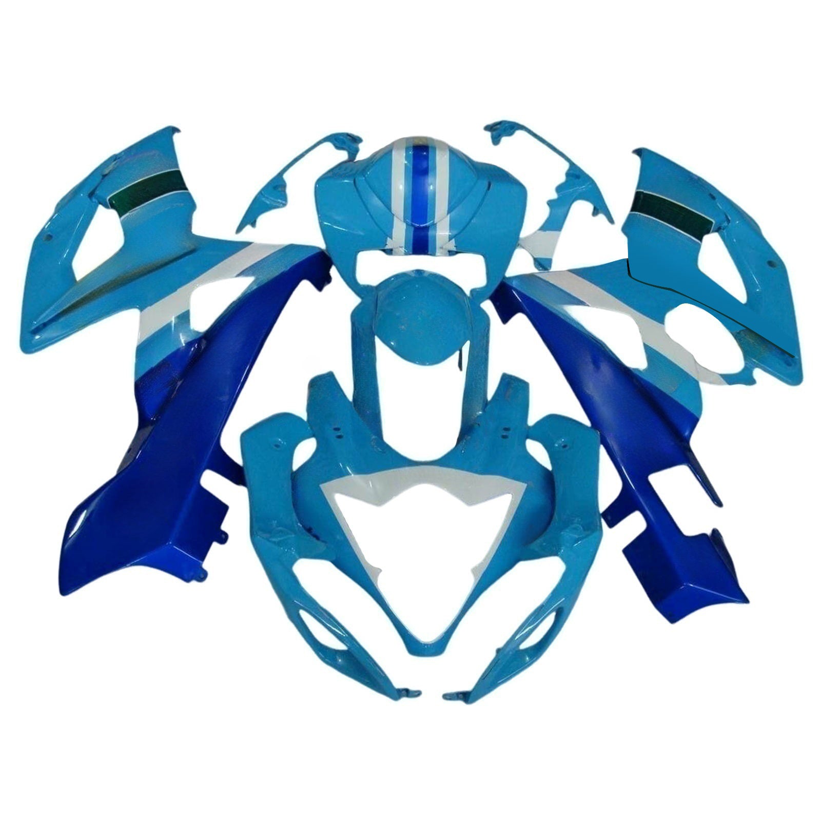 Amotopart 2005-2006 Kit carena K5 GSXR 1000 Suzuki blu chiaro scuro