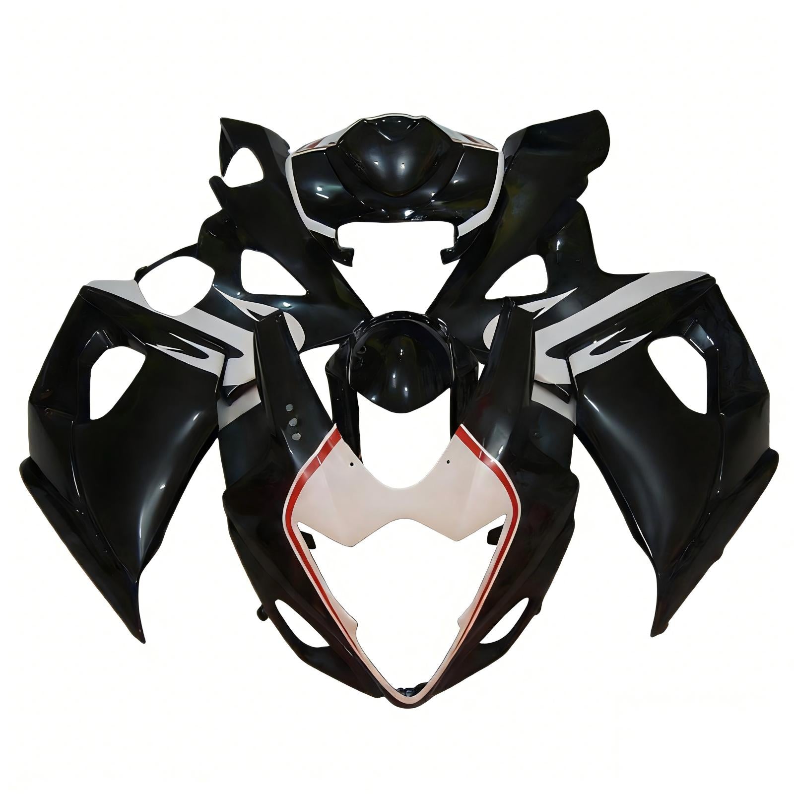 Amotopart 2005-2006 K5 GSXR1000 Suzuki Black with White Accents Fairing Kit