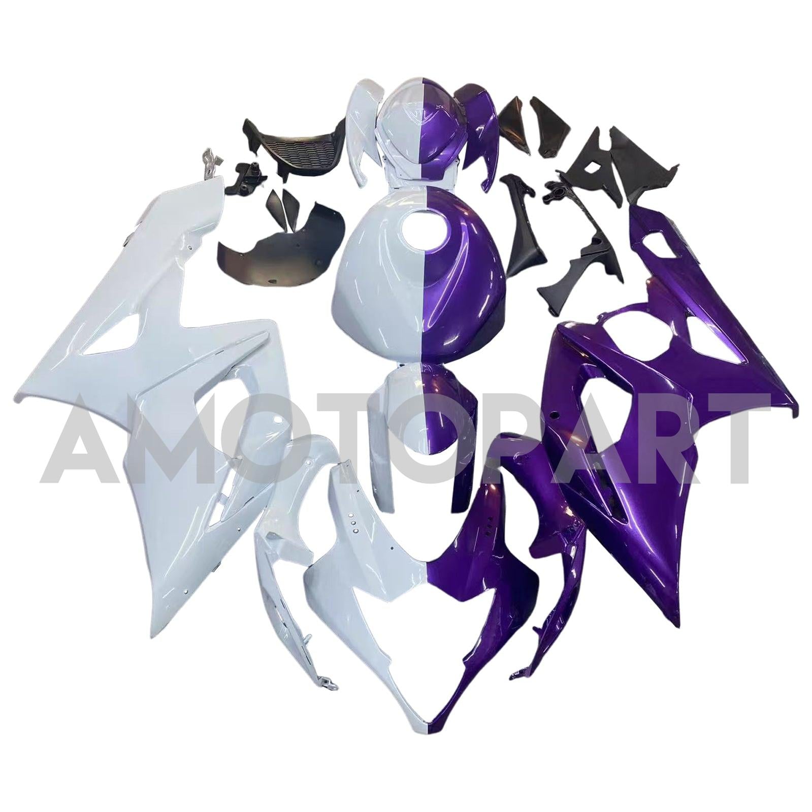 Amotopart 2005-2006 Suzuki GSXR1000 Purple White Fairing Kit