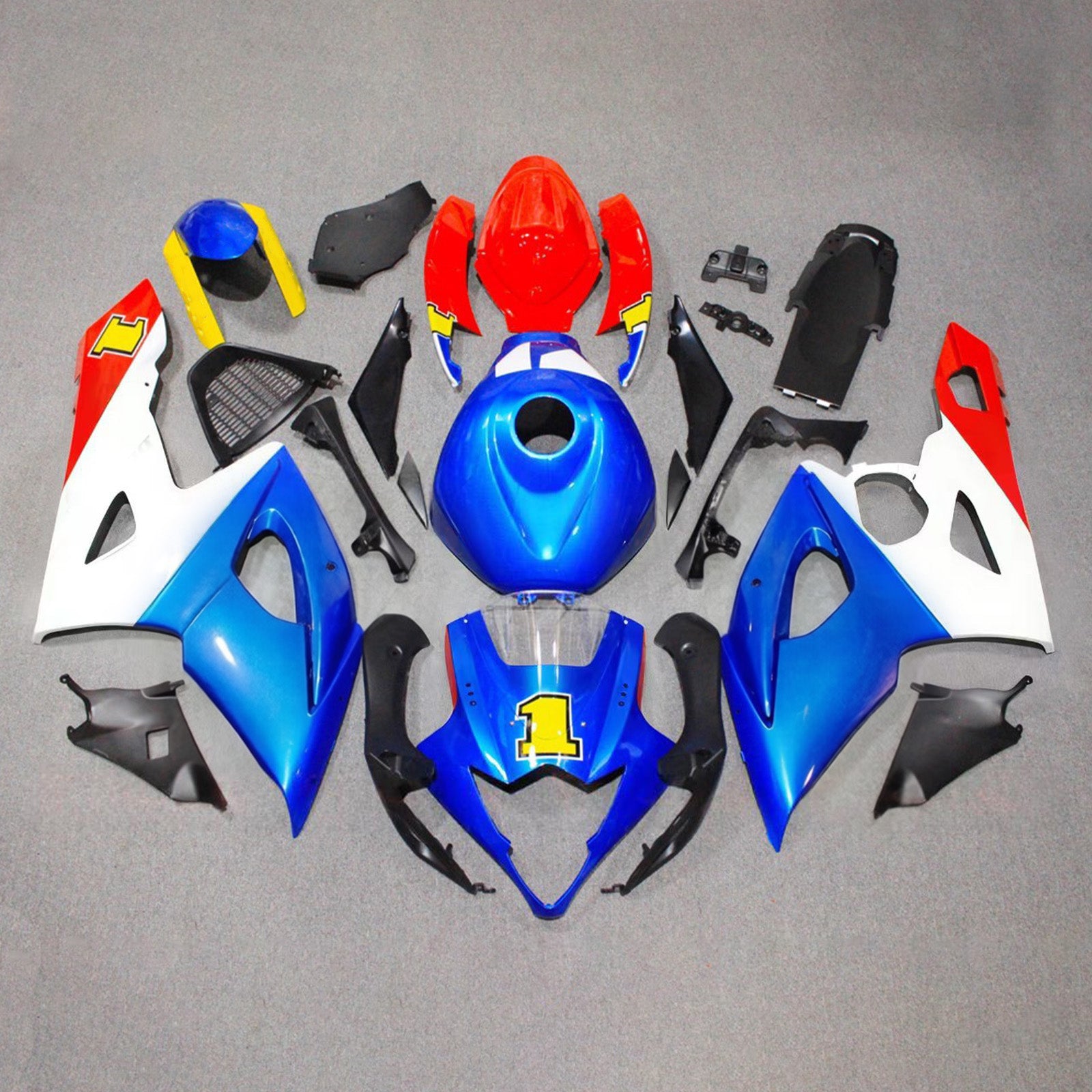 Amotopart 2005-2006 Suzuki GSXR1000 Blue White Red Fairing Kit